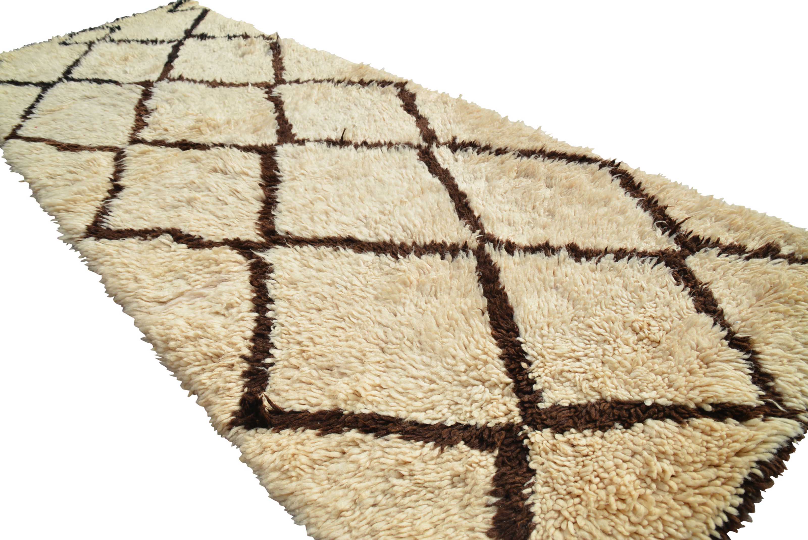 Brown And Black Rugs-Vintage Moroccan Rug
