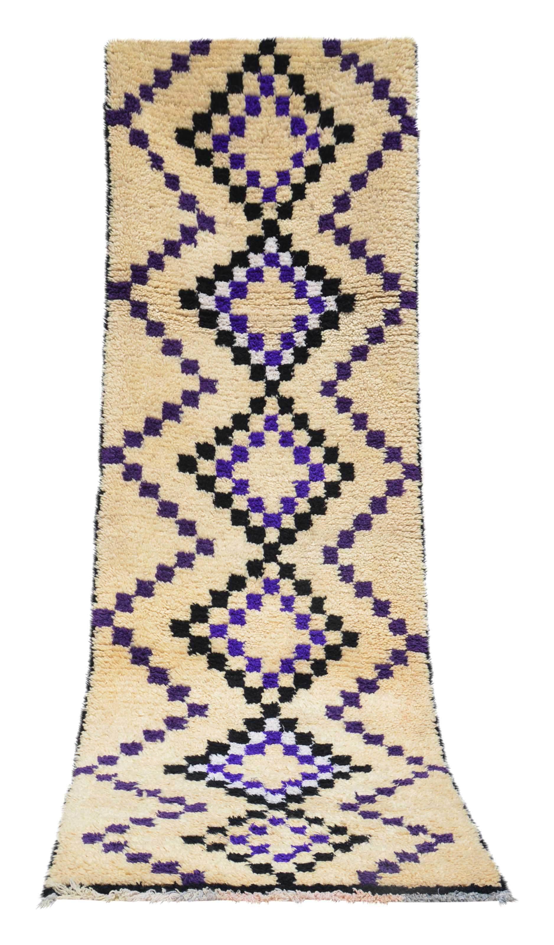 Brown and Blue Rugs | Vintage Moroccan Rug 