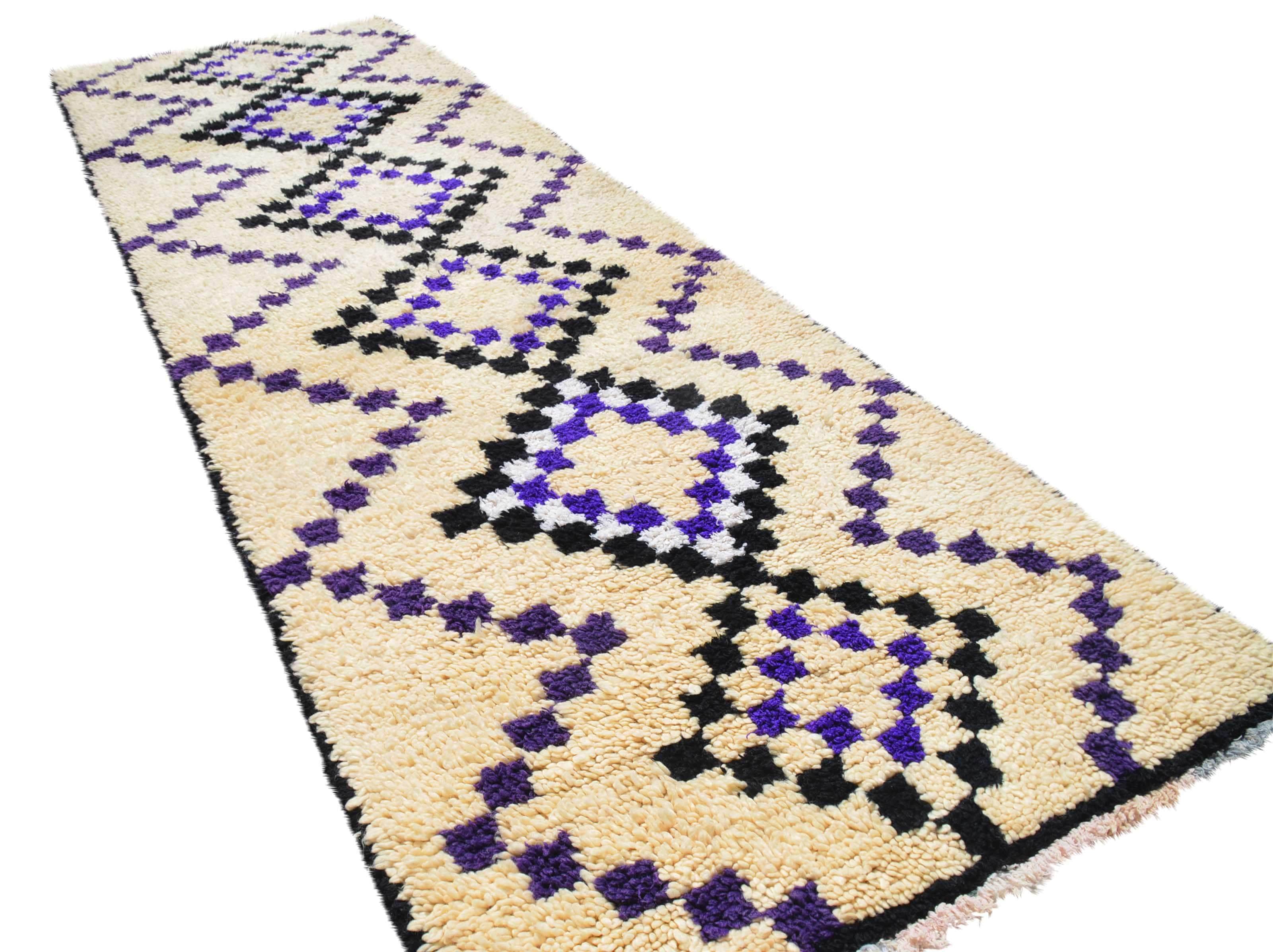 Brown and Blue Rugs | Vintage Moroccan Rug 