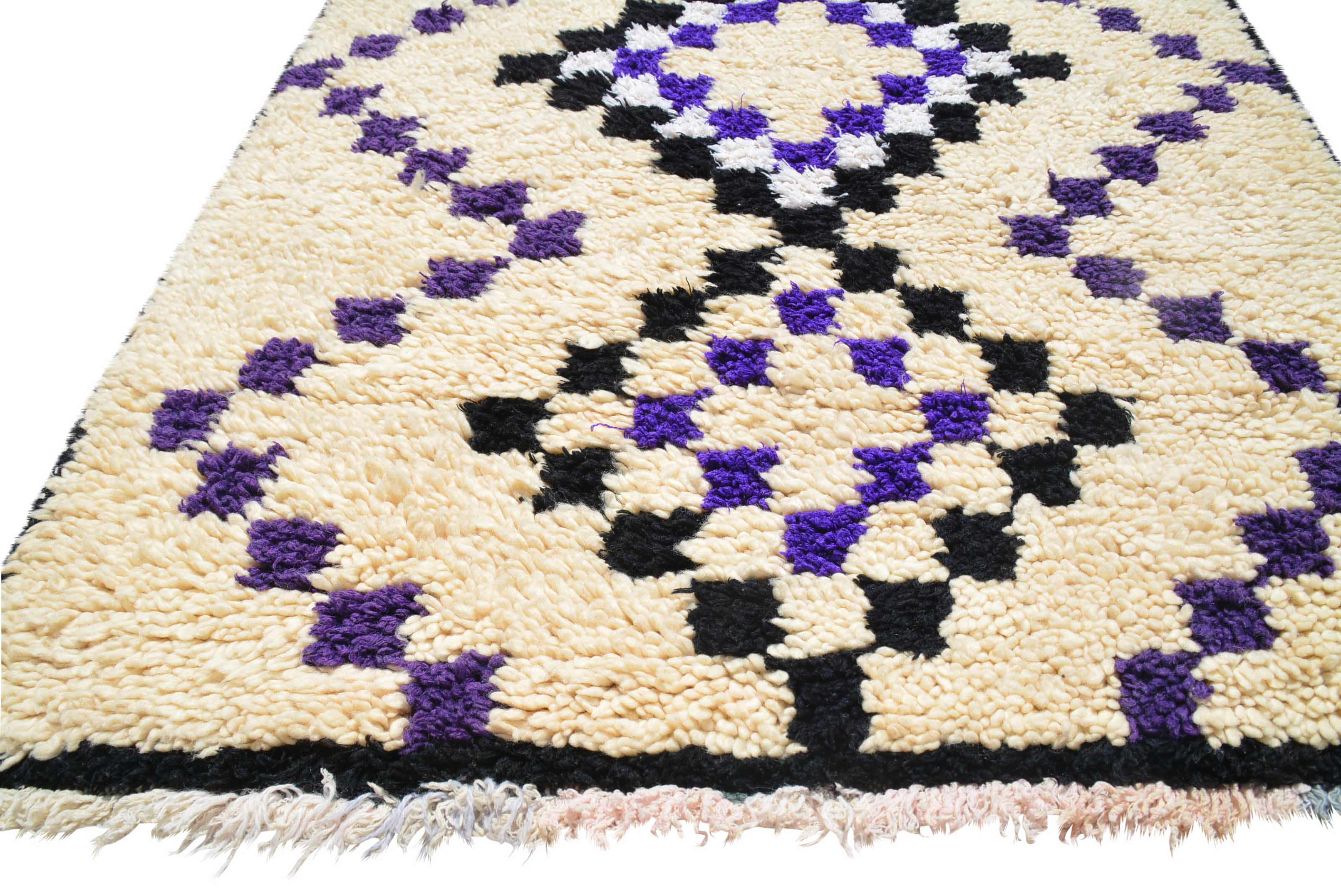 Brown and Blue Rugs | Vintage Moroccan Rug 