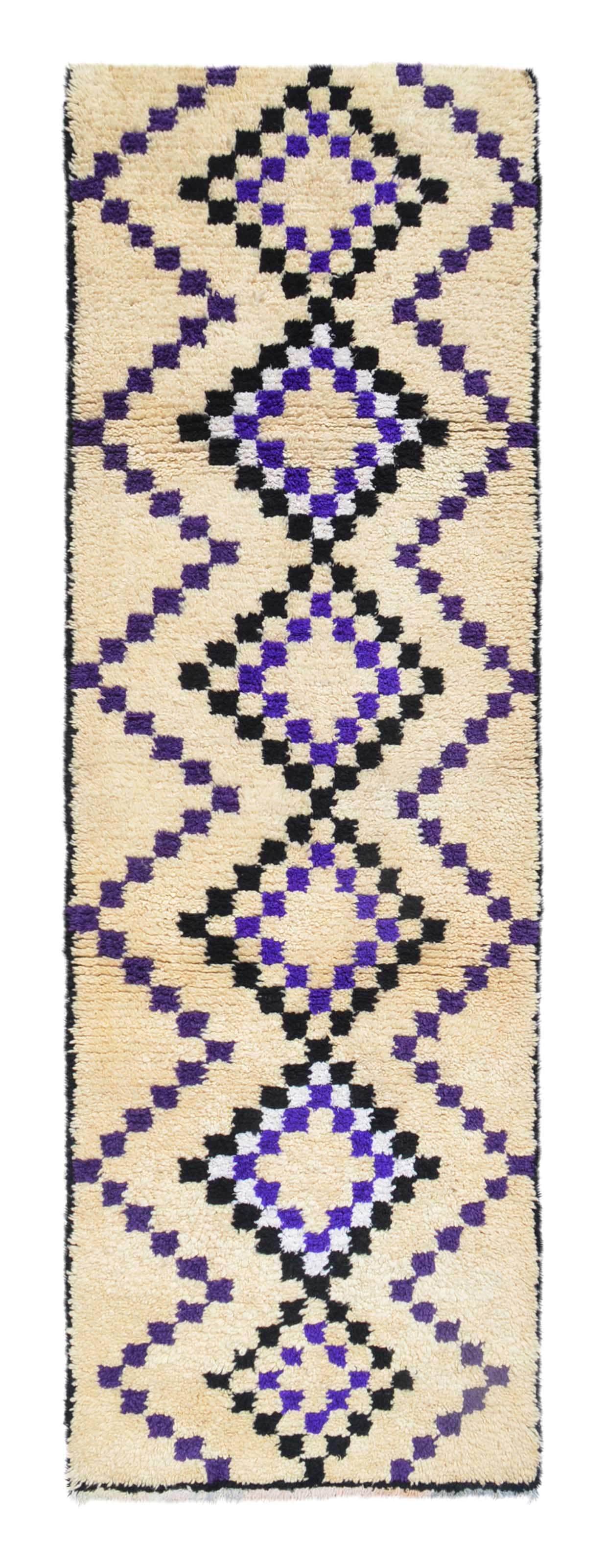 Brown and Blue Rugs | Vintage Moroccan Rug 
