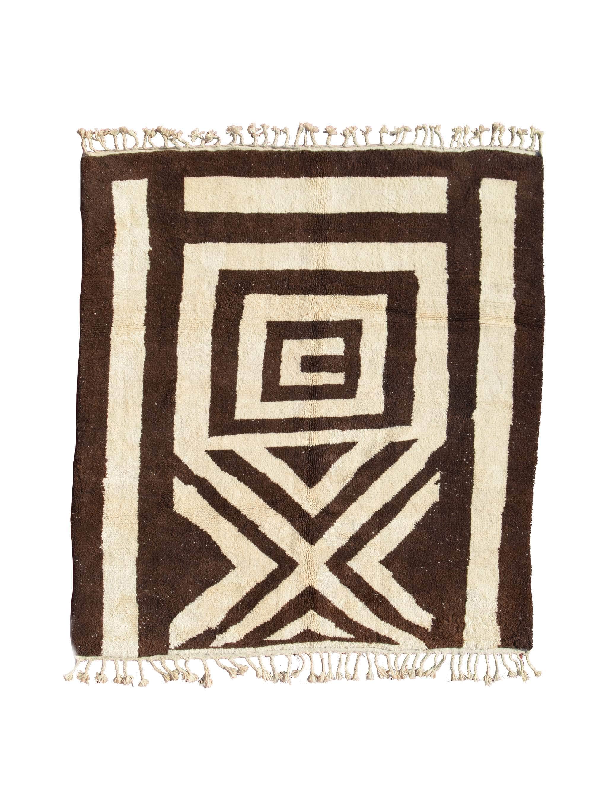 Brown Moroccan rug