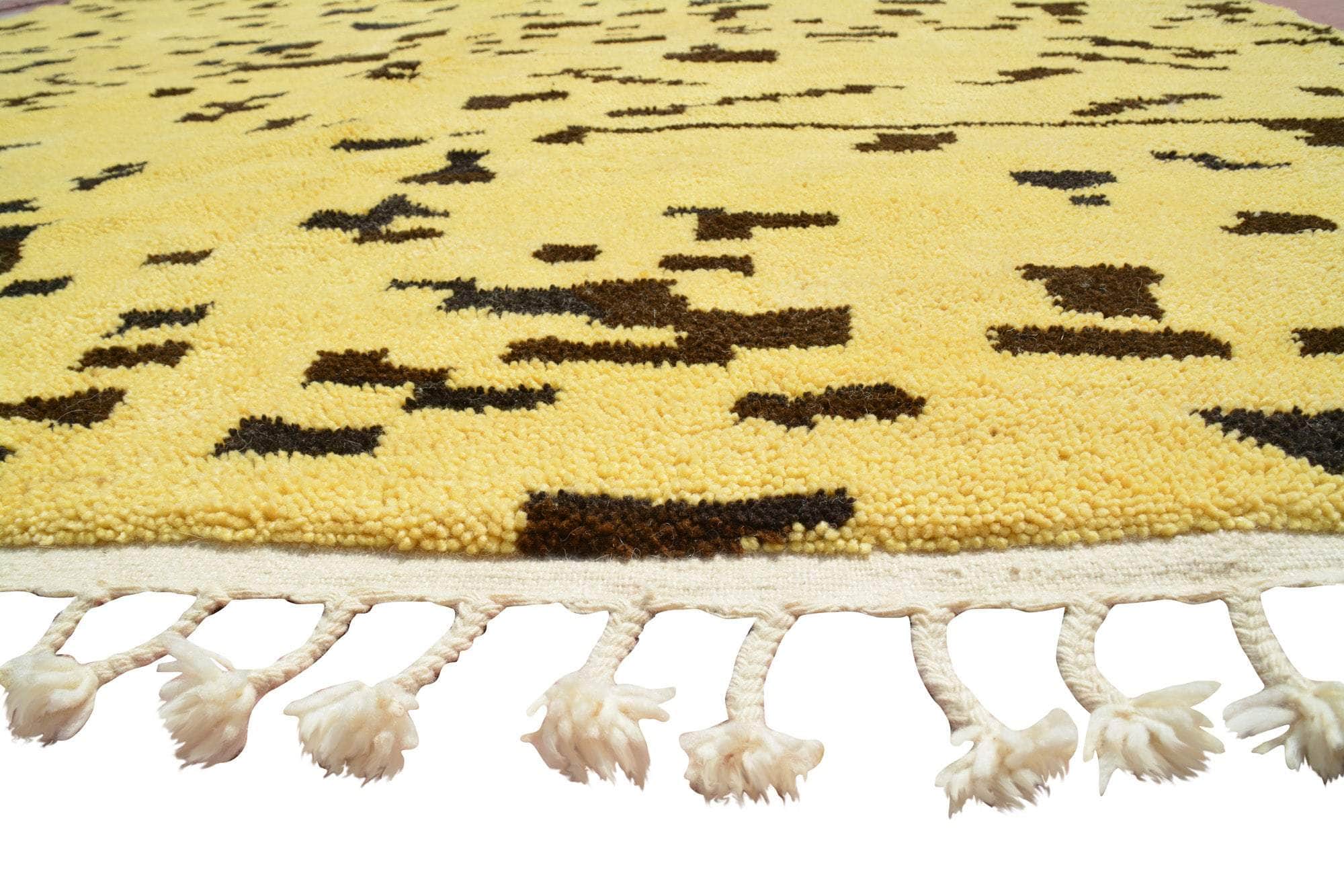 Cheetah - Yellow/ Black Morrocan Rug