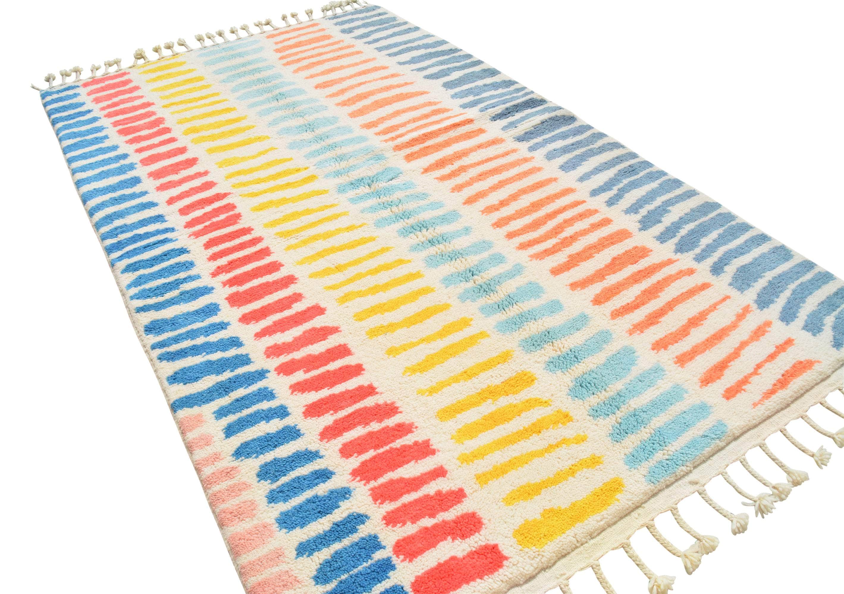Colored zebra lines Moroccan Rug