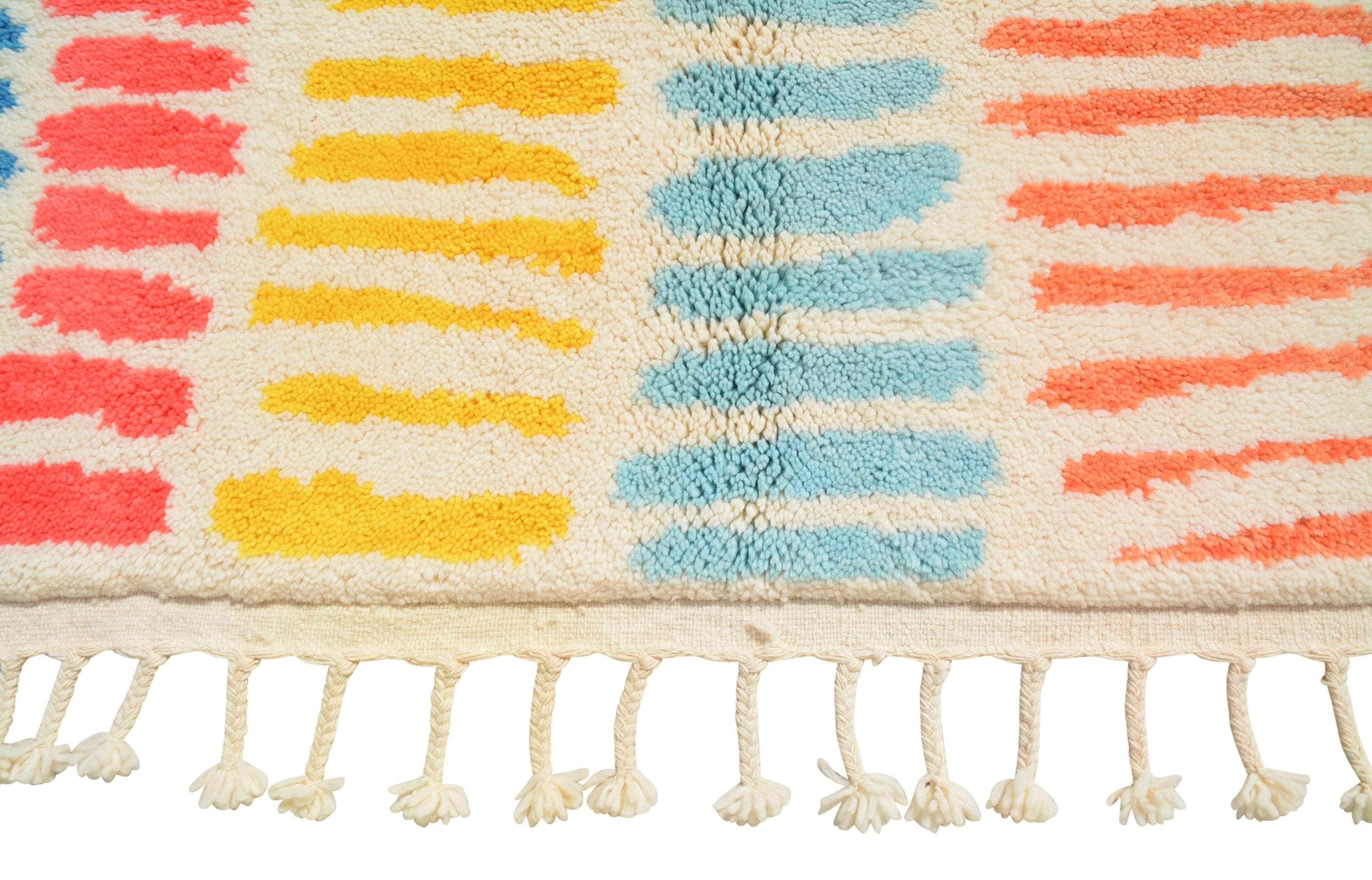 Colored zebra lines Moroccan Rug