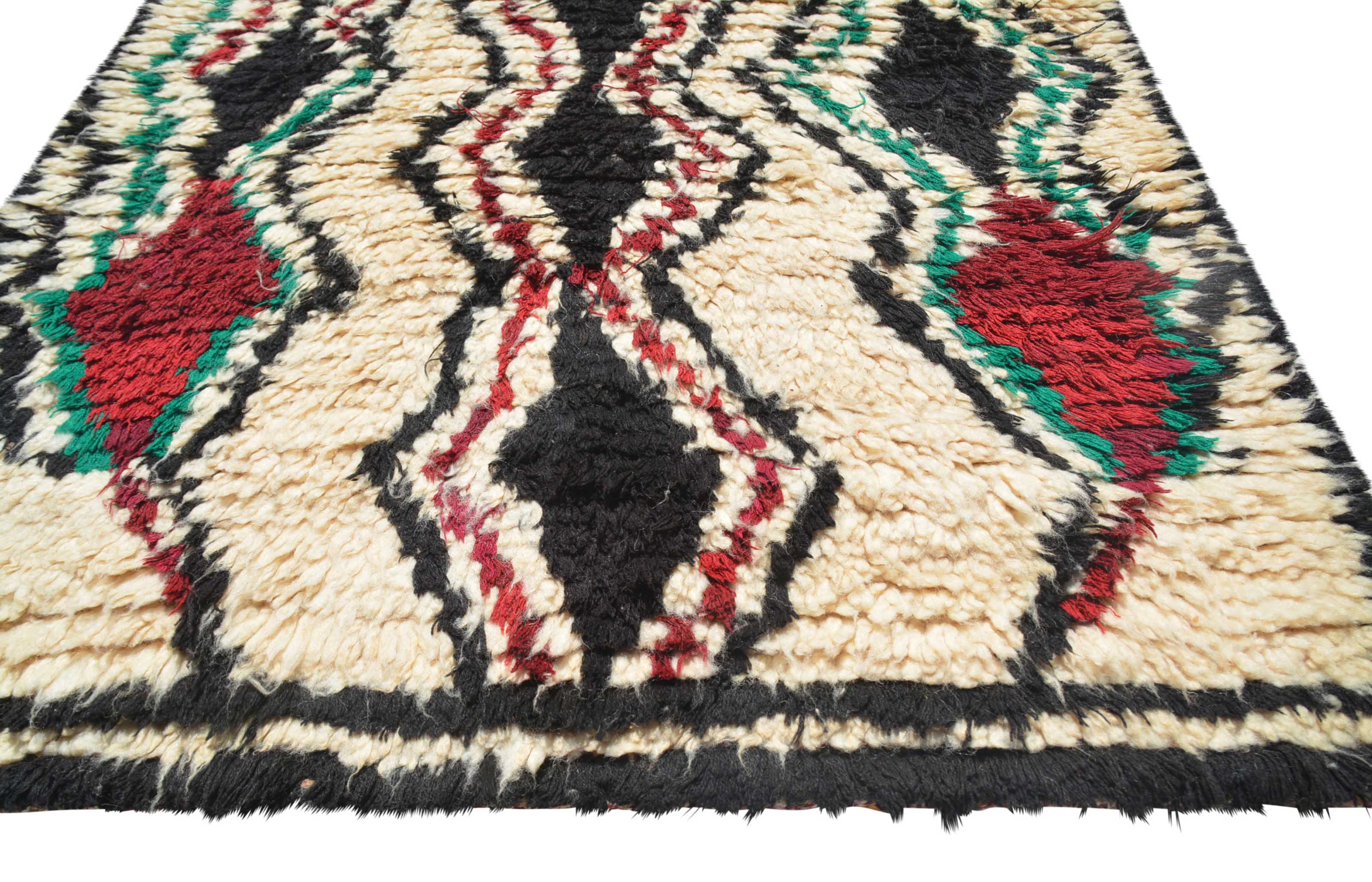 Colorful Moroccan Rug | Red and Black Rugs