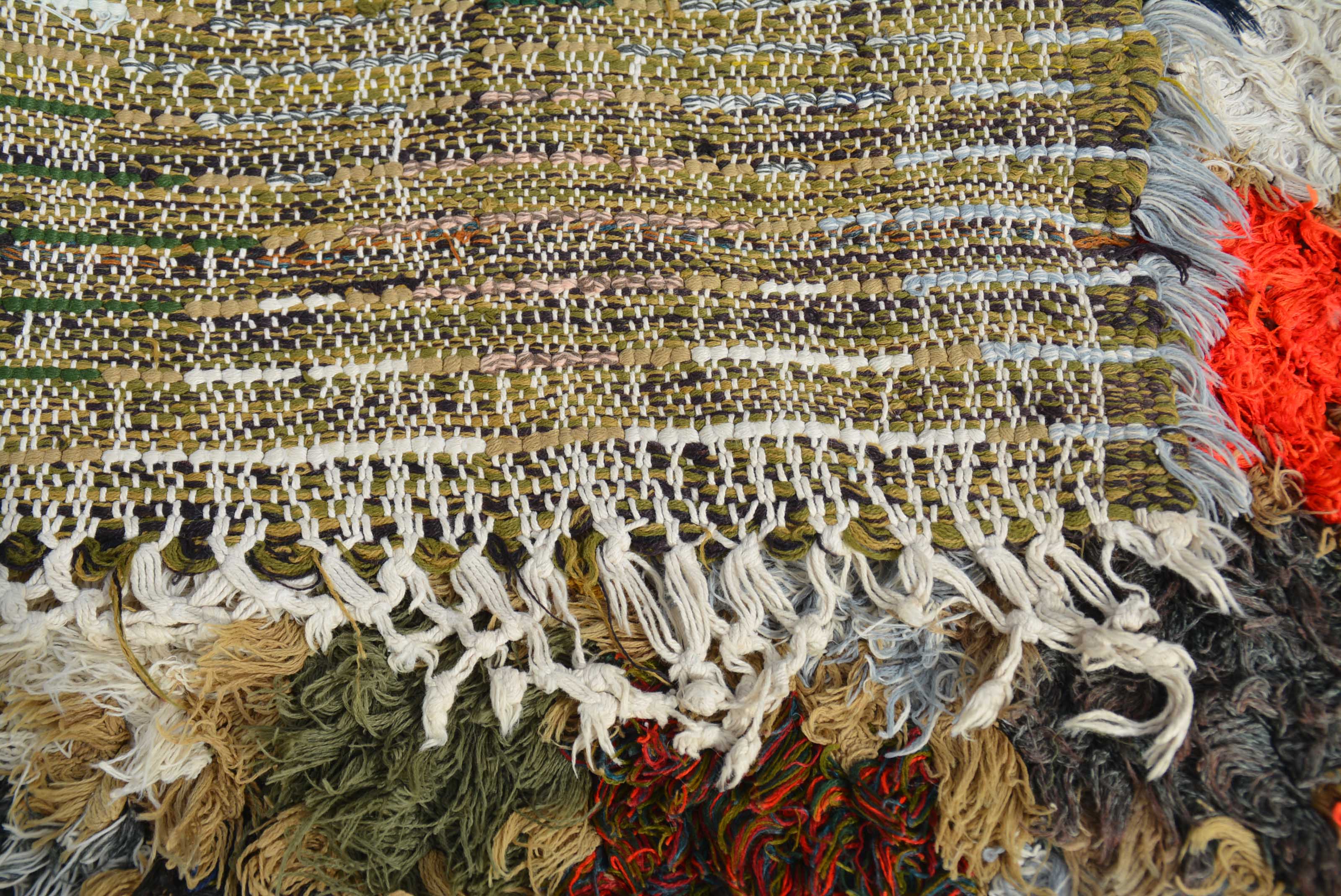 Costa Rica - 4x8 Vintage Colorful Boucherouite Moroccan Rug ...