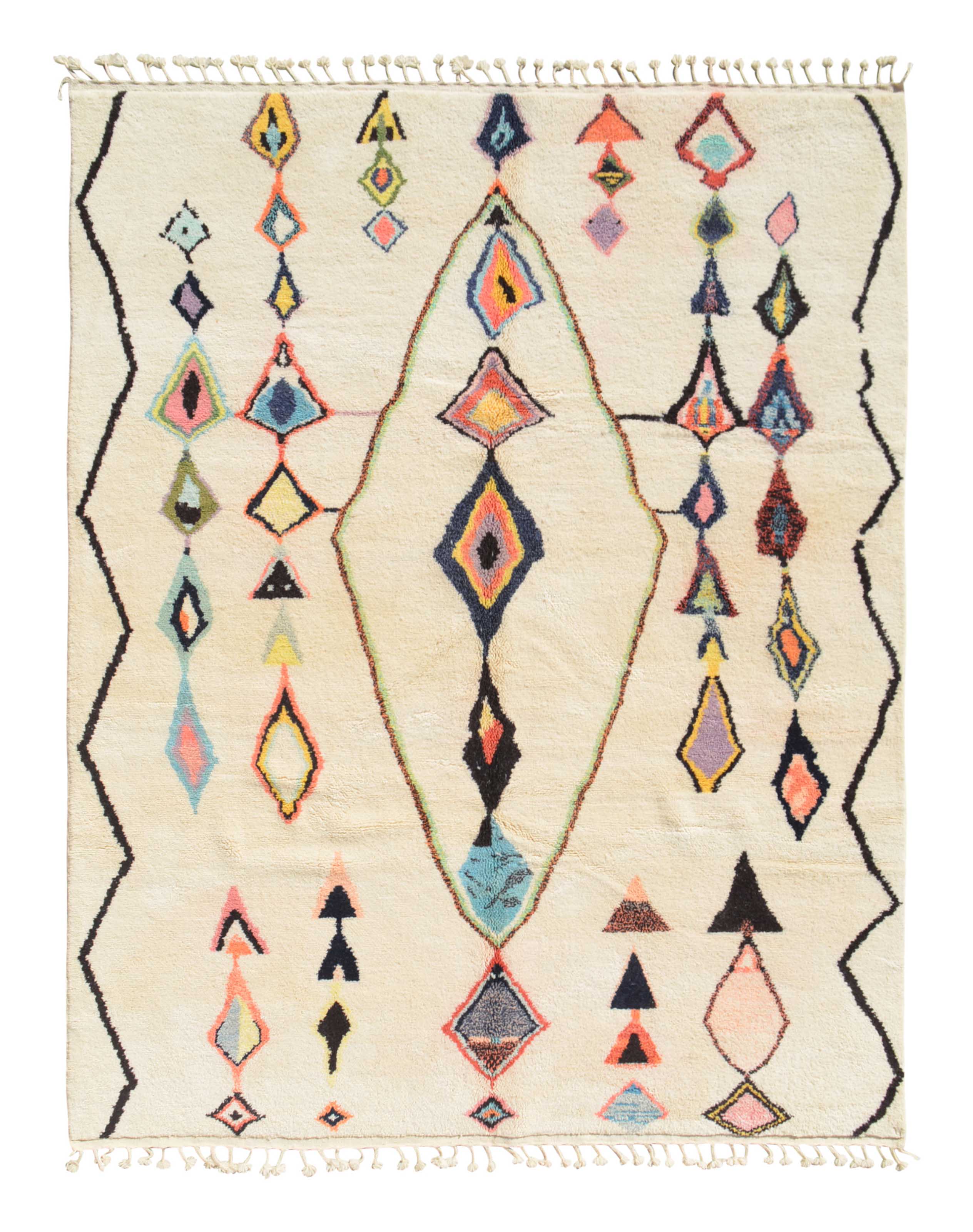 Diamonds Pop Handmade Rug - Add a Modern Touch to Your Home
