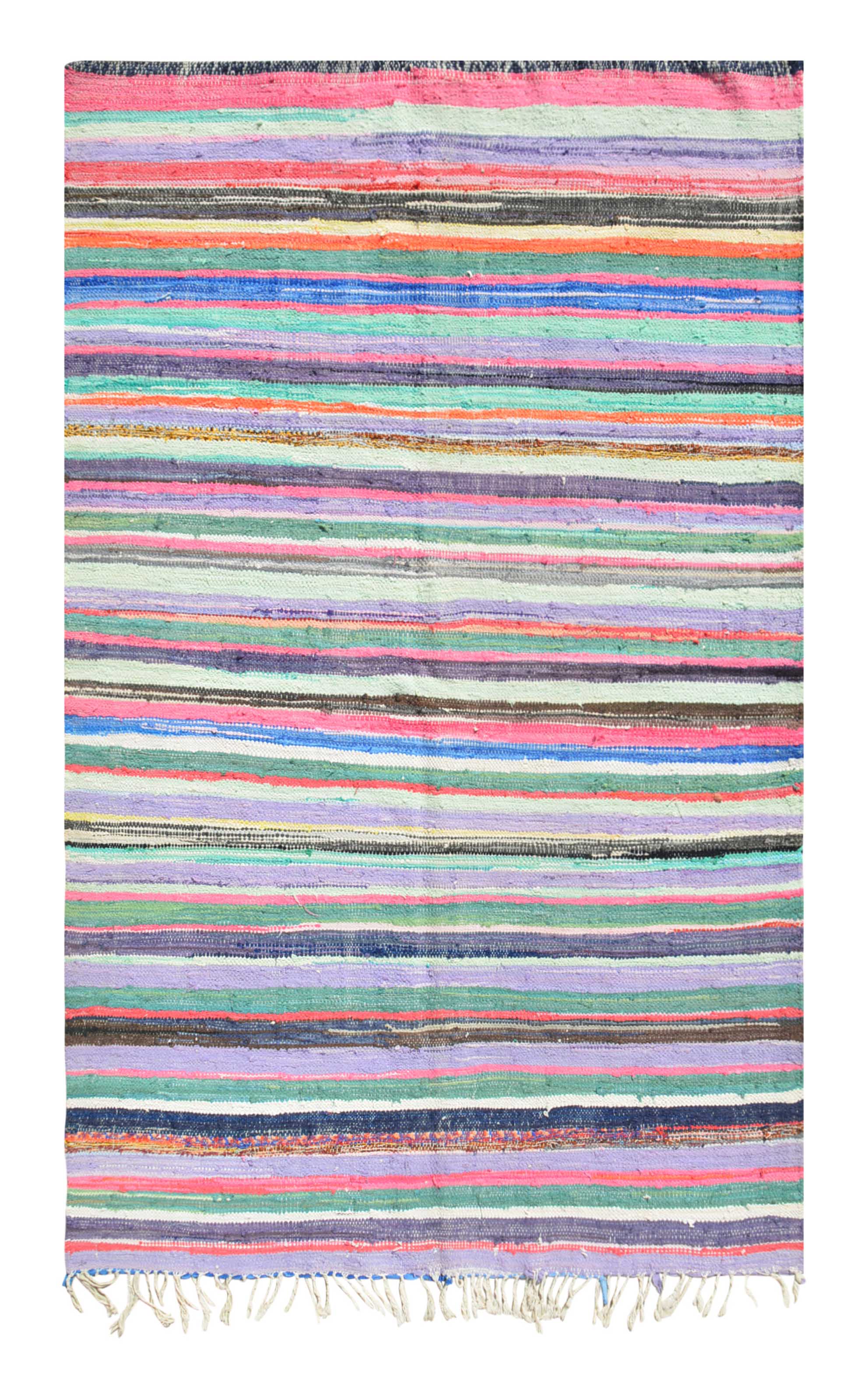 Flat-Out Fabulous Vintage Flat Stripe Rug - Add a touch of retro style to your home