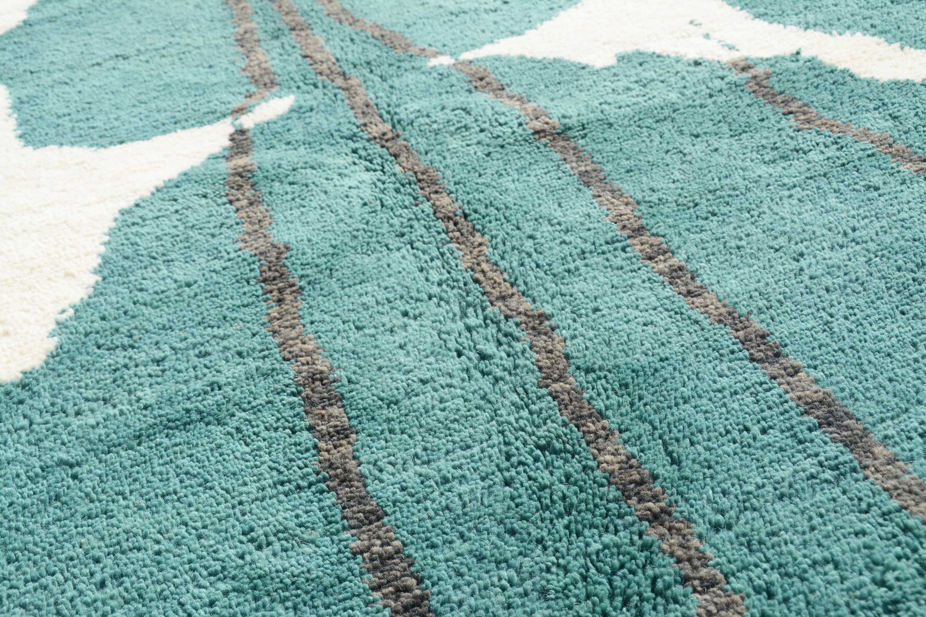 Green And White Rugs | Green Moroccan Rugs
