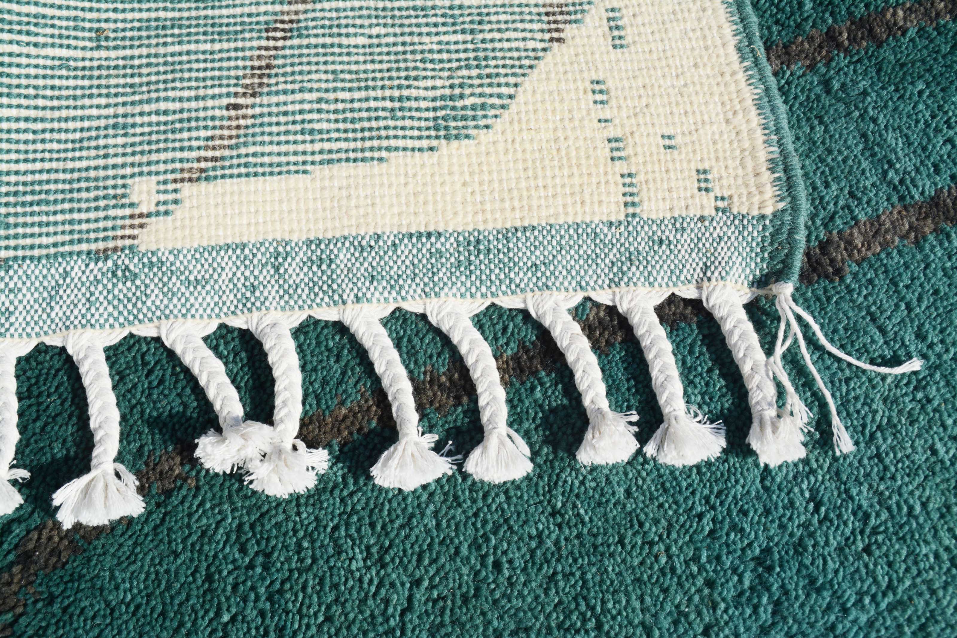 Green And White Rugs | Green Moroccan Rugs