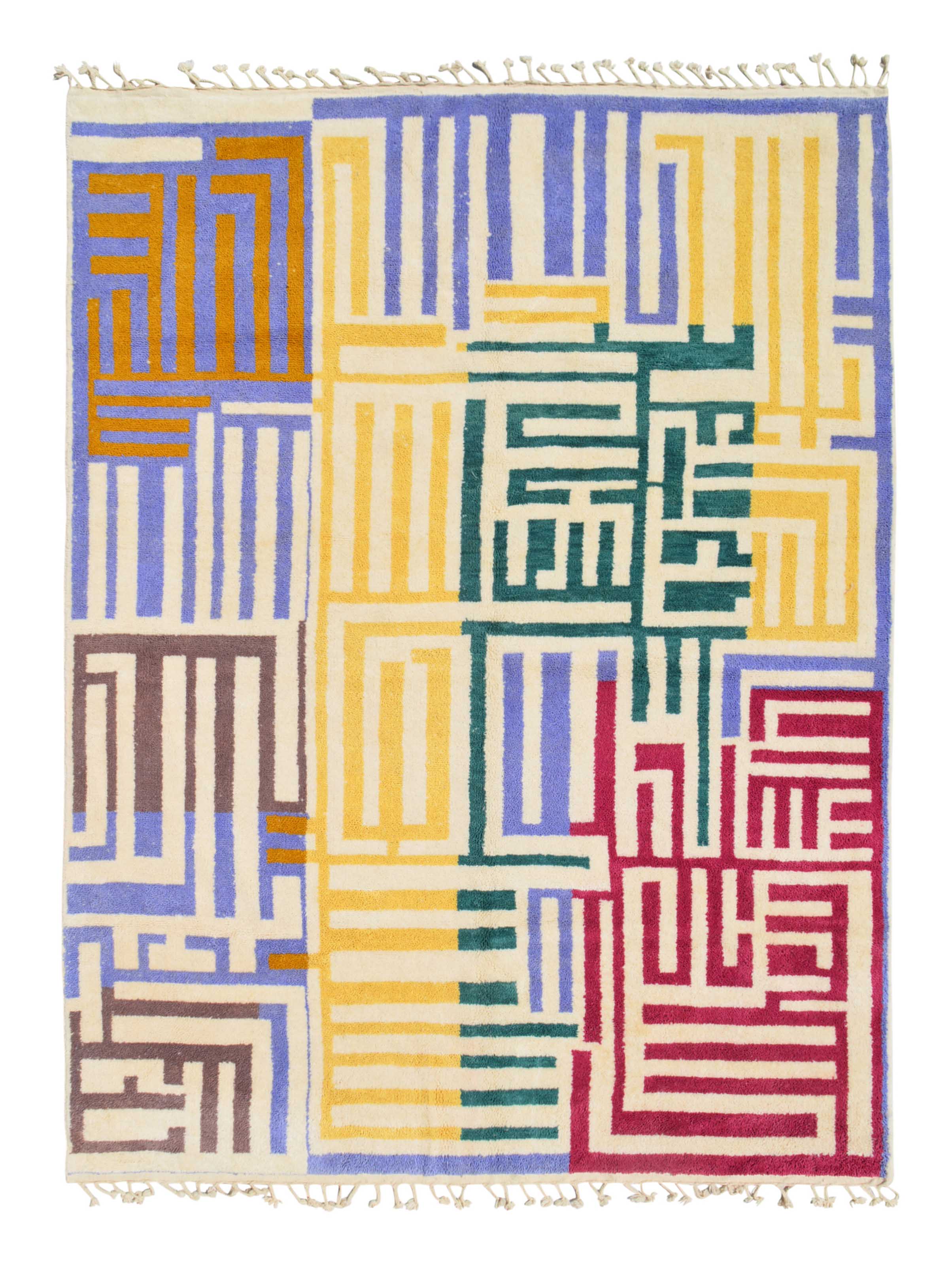 Handmade Colorful tetris Rug
