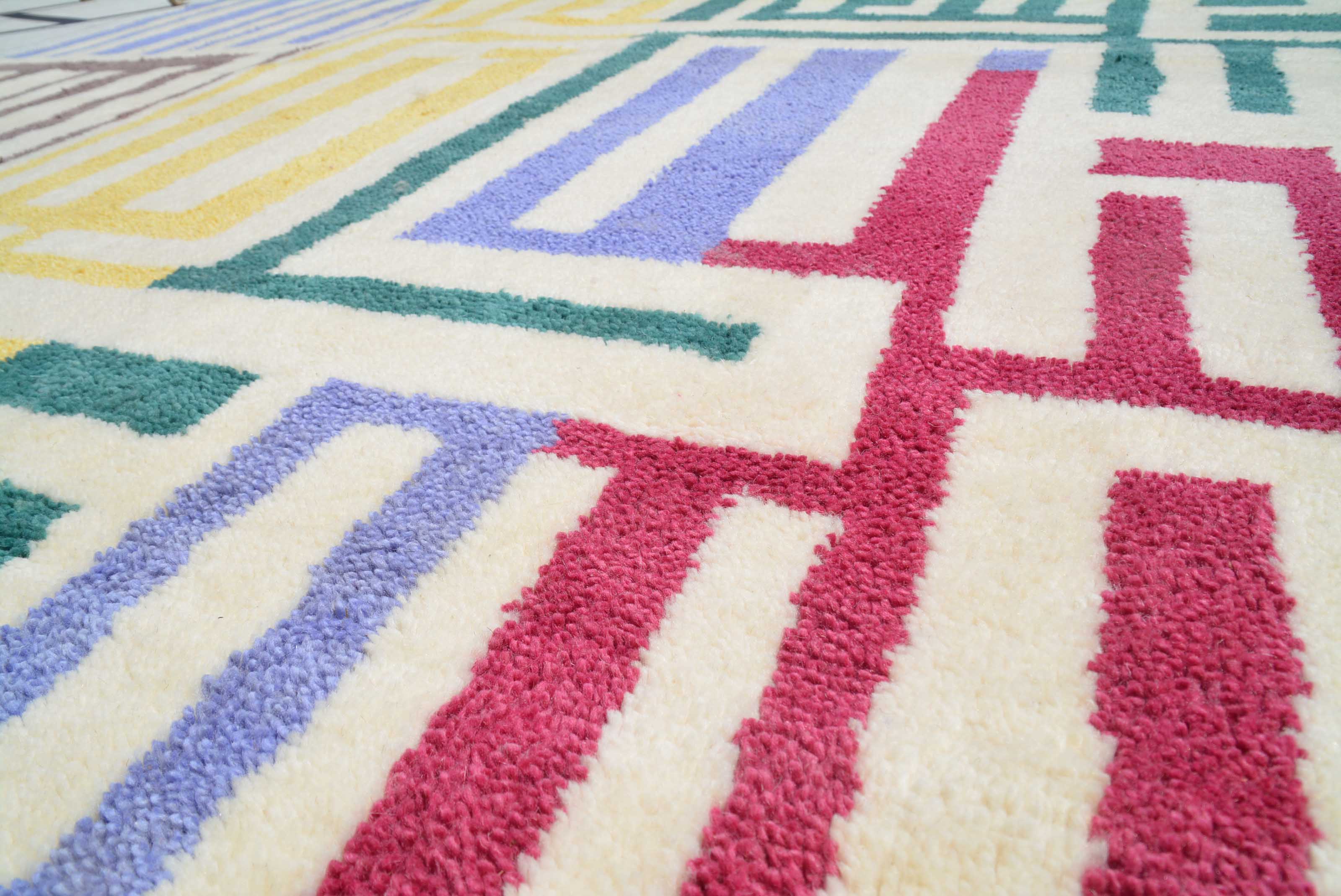 Handmade Colorful tetris Rug
