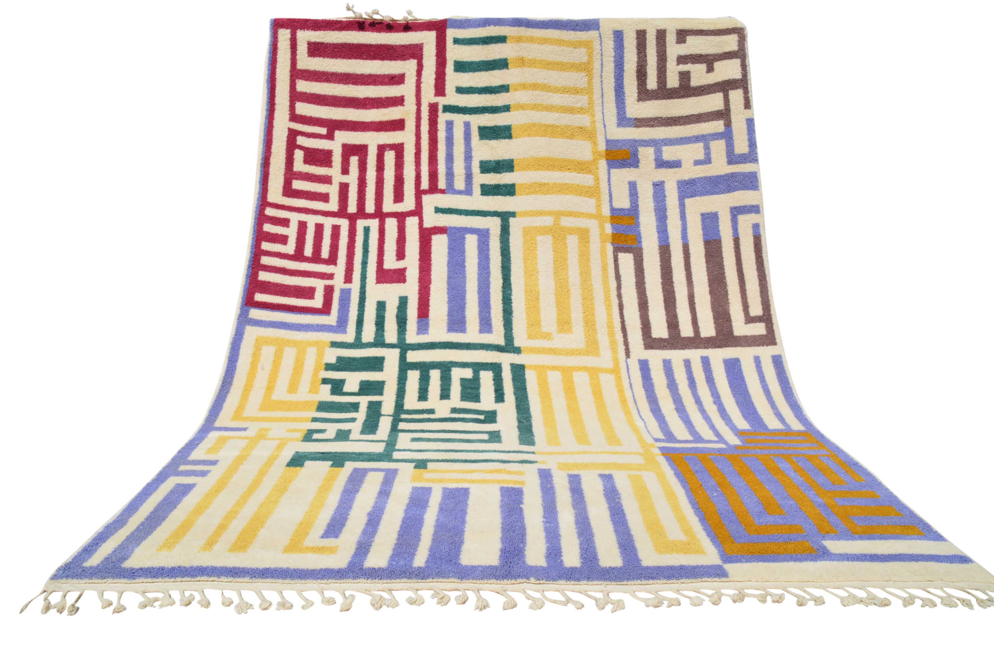 Handmade Colorful tetris Rug