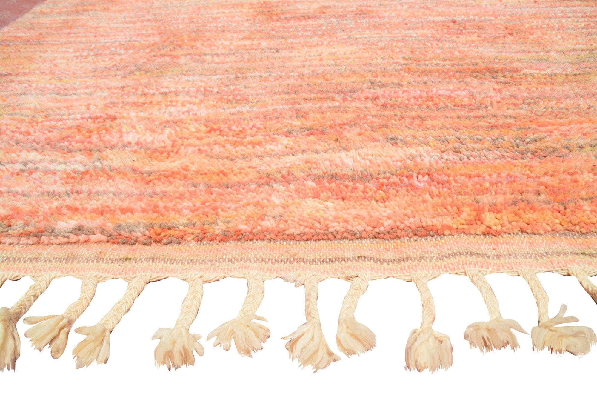 Handmade Moroccan Blend Rug with Strips 