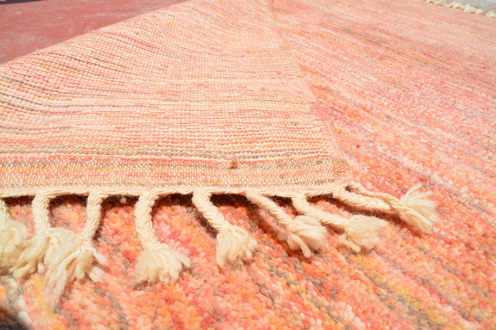 Handmade Moroccan Blend Rug with Strips 