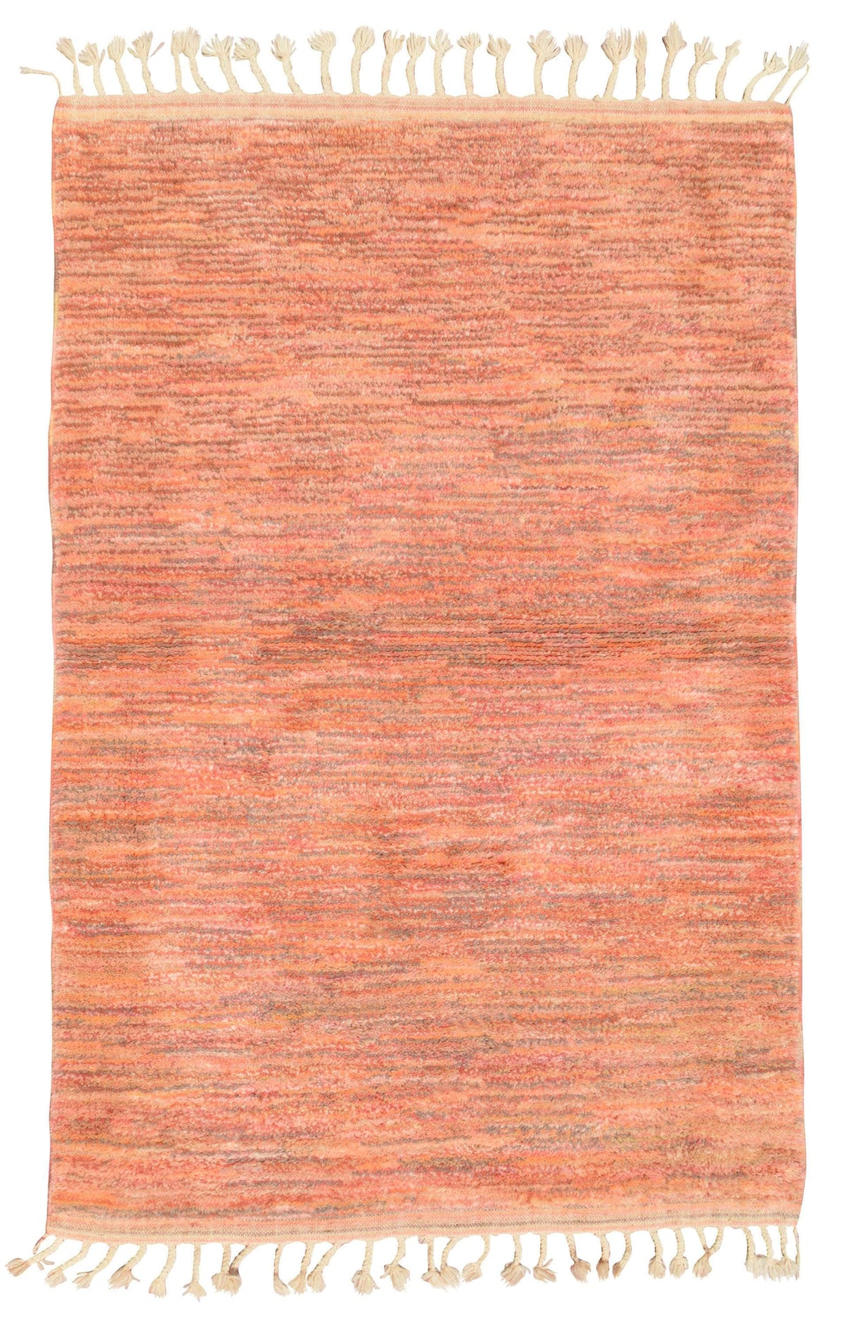 Handmade Moroccan Blend Rug with Strips 