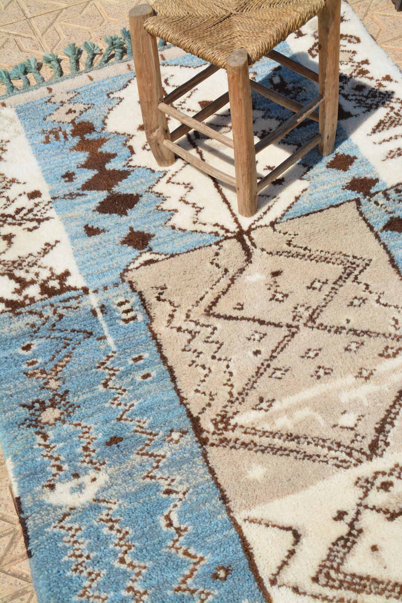 Handmade Moroccan Rug - Seaside Design by Illuminate Collective