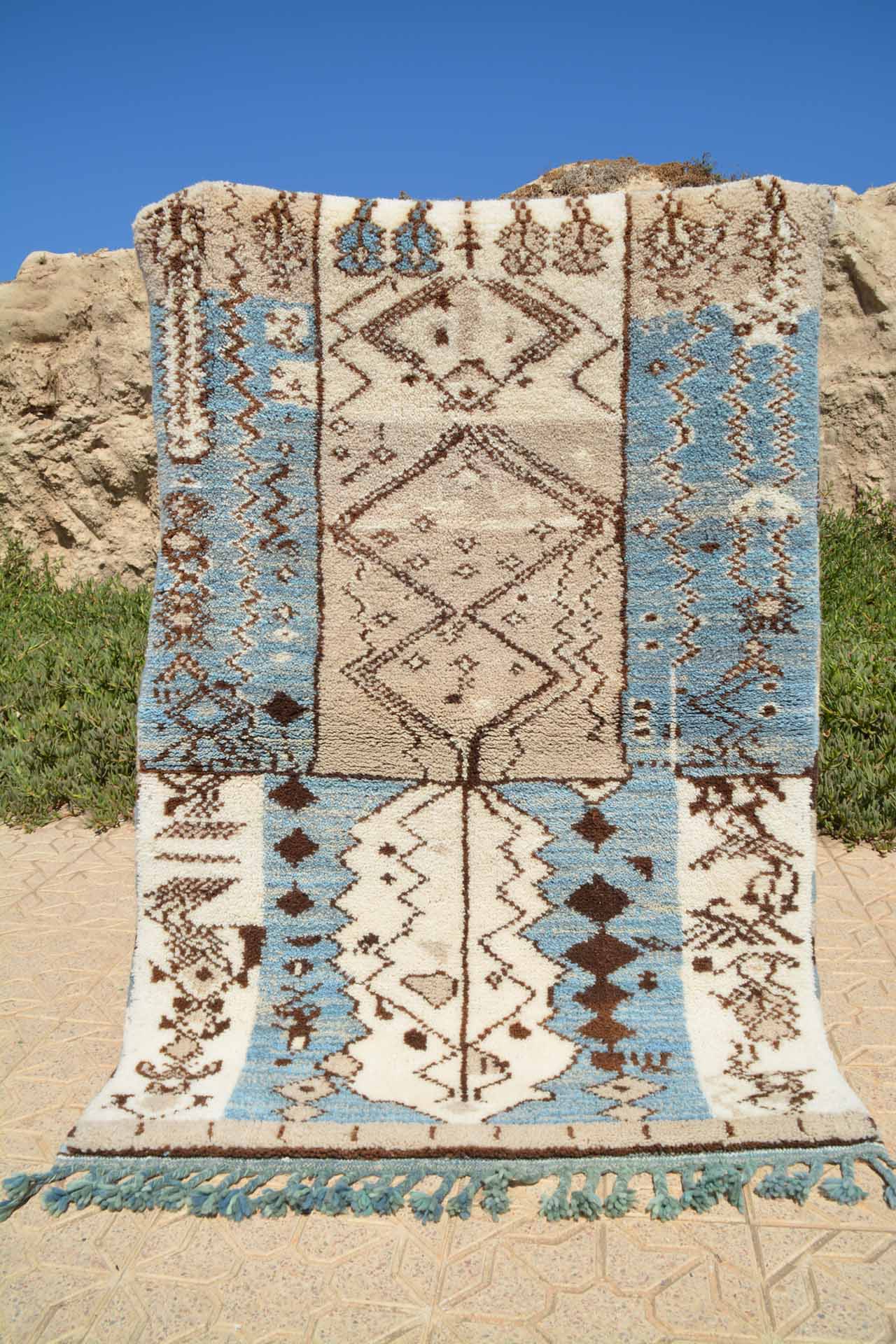 Handmade Moroccan Rug - Seaside Design by Illuminate Collective