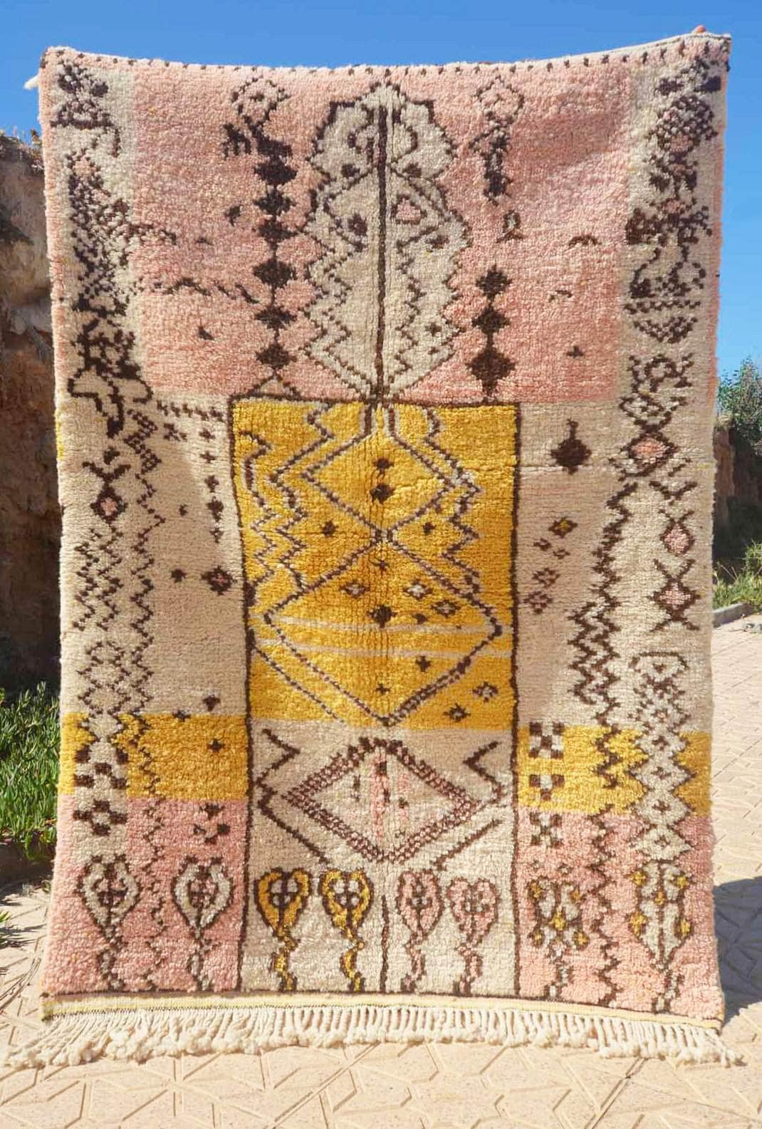 Handmade Moroccan Wool Rug - Golden Hour - Illuminate Collective