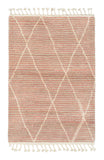 Handmade Pink Lines Moroccan rug