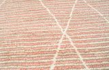 Handmade Pink Lines Moroccan rug