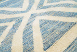 Illuminate Collective handmade Moroccan Rug Blue Kuba - 4' x 5'10 - 1.21m x 1.78m