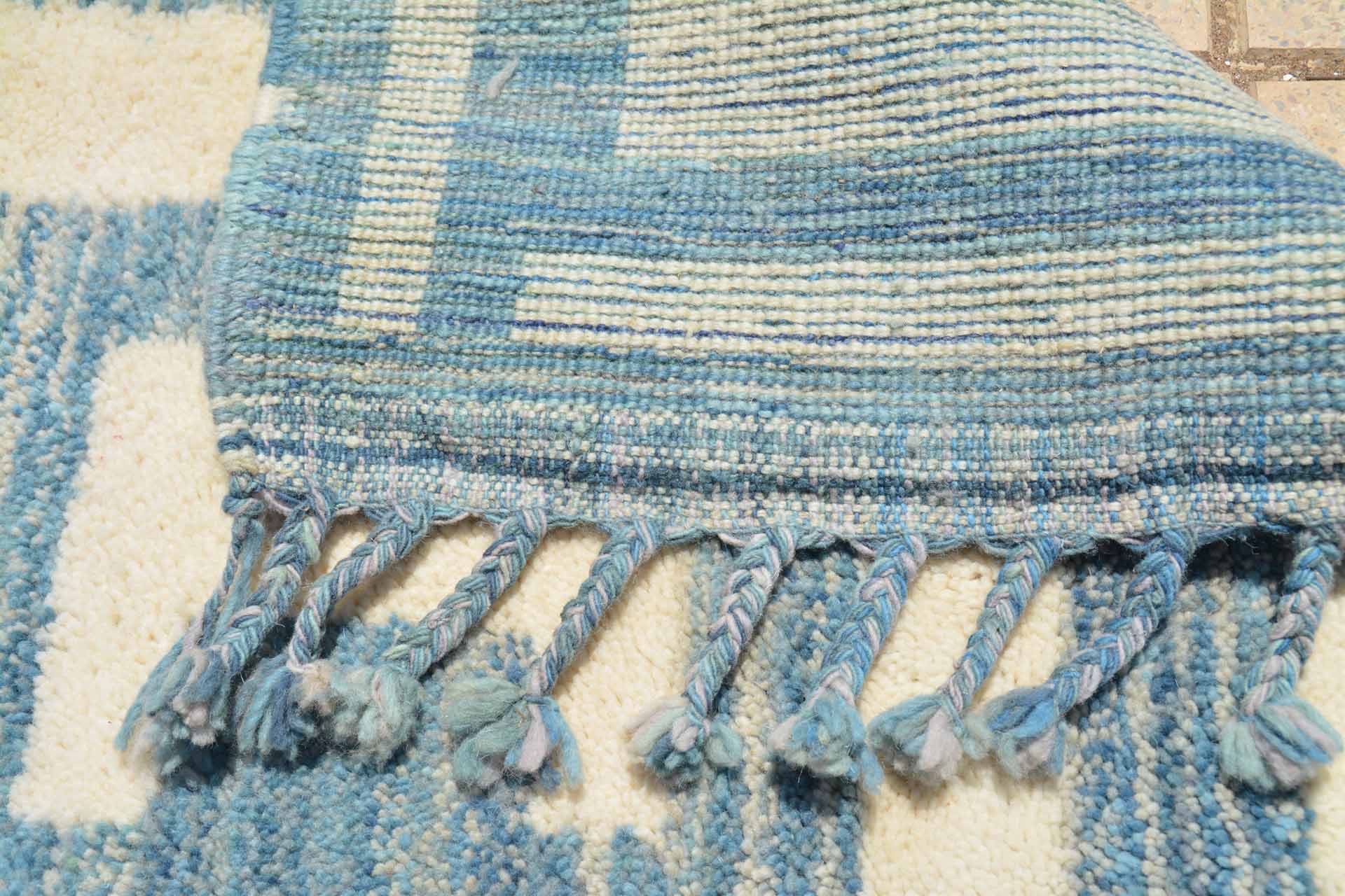 Moroccan Rug Blue Kuba