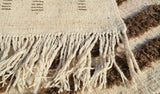 Brown And White Moroccan Rug