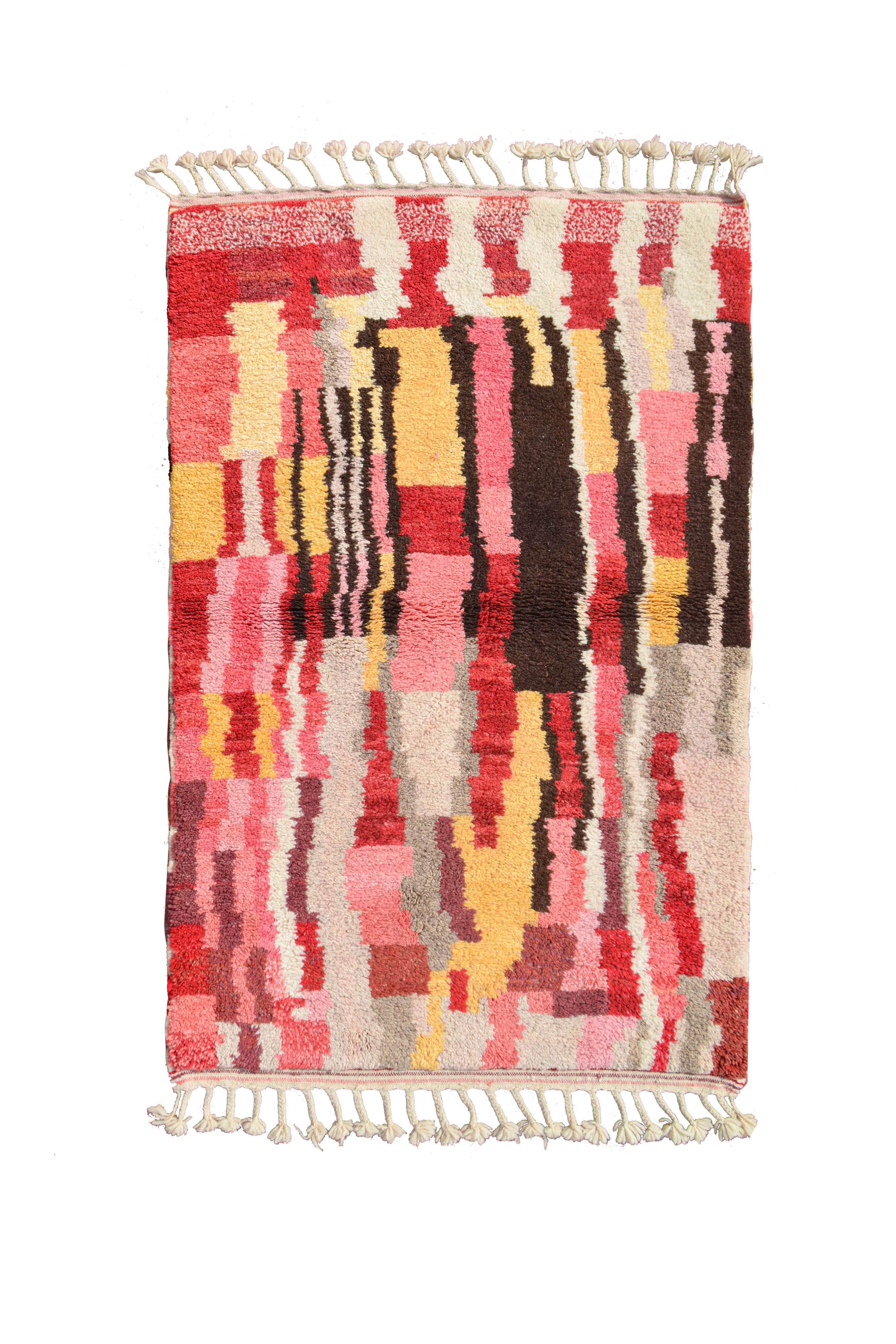 Red And Pink Moroccan Rug