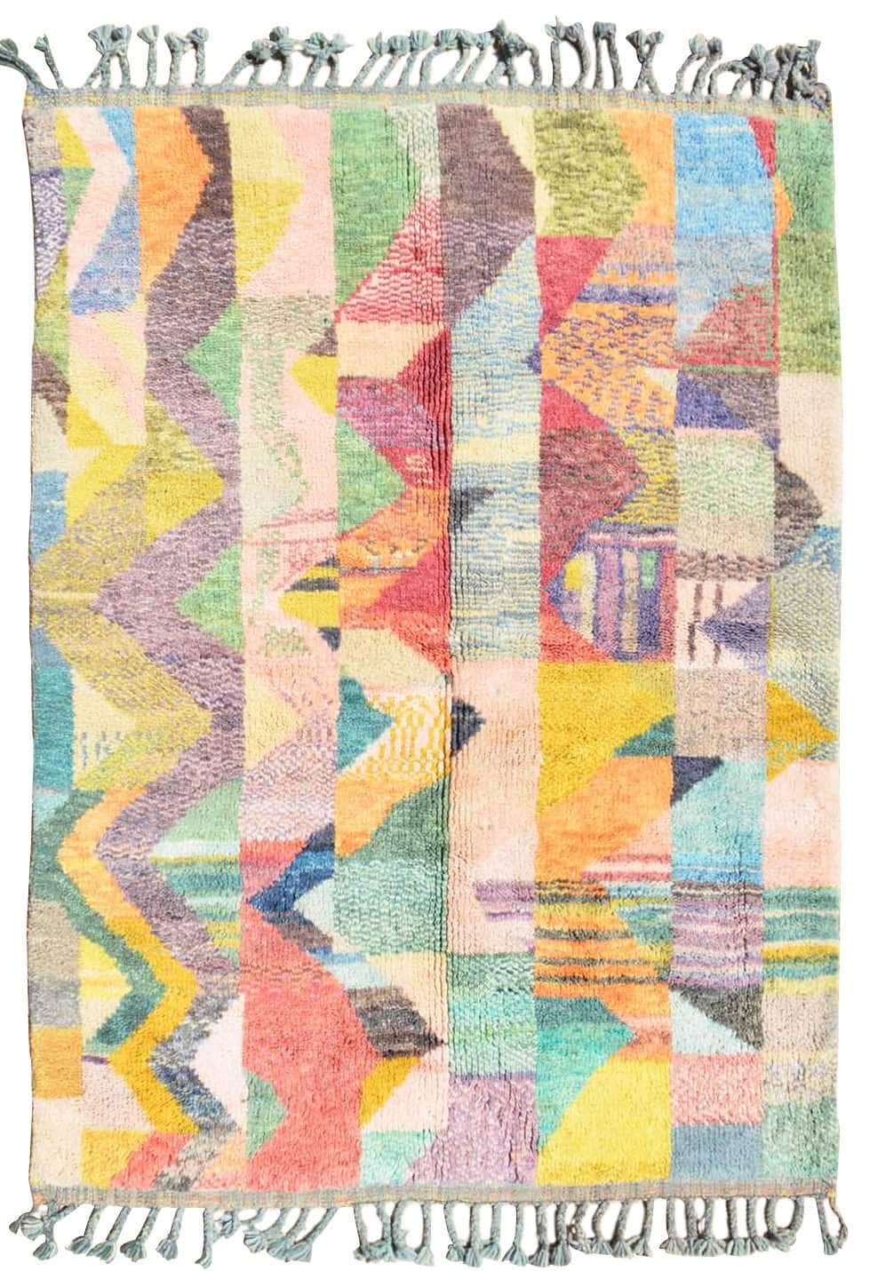 Illuminate Collective handmade Moroccan Rug Life Of The Party  - 5'2 x 7'2 - 1.57m x 2.18m