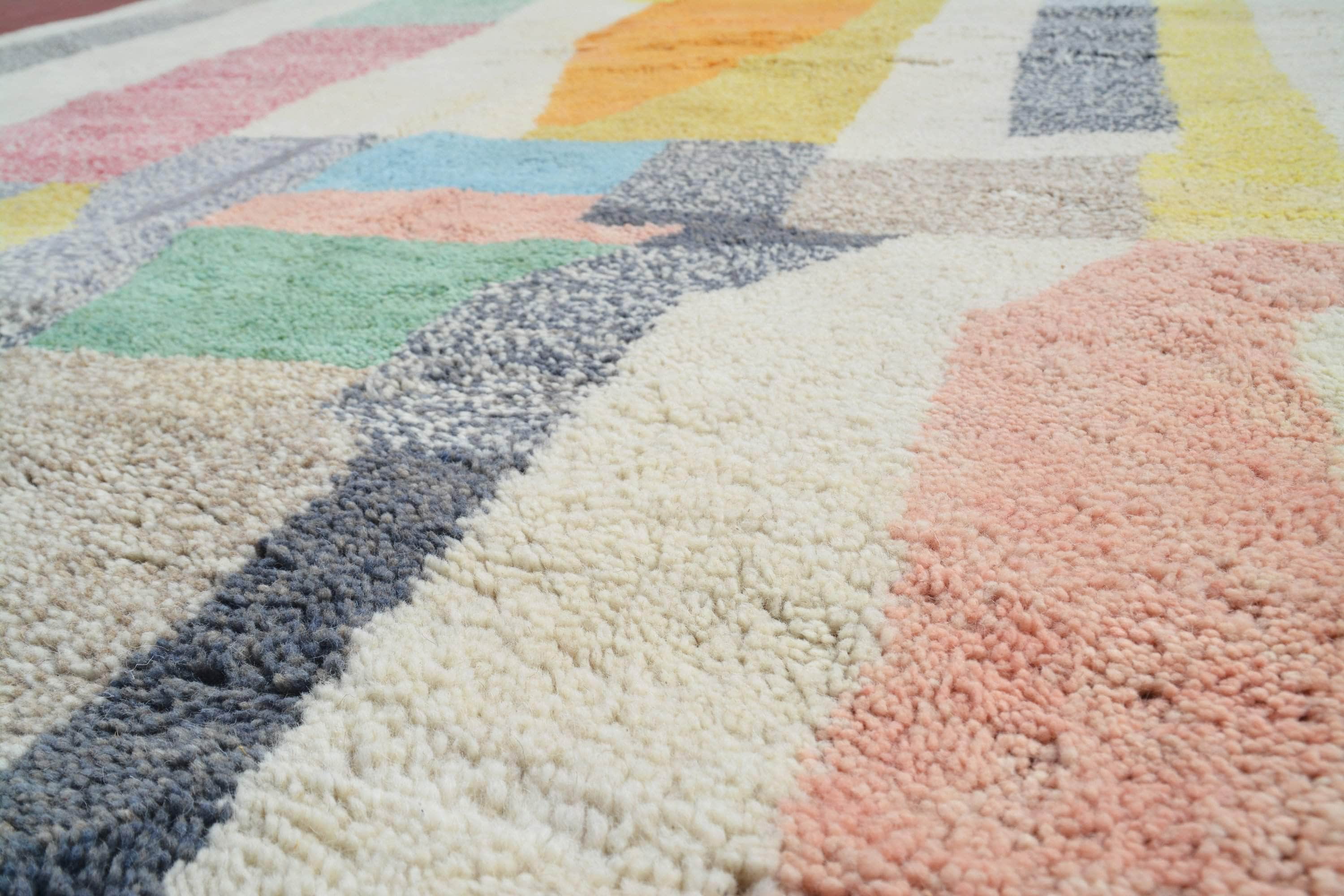 Illuminate Collective  handmade Moroccan Rug Vibrant Planet- 7'10 x 10'2 - 2.40m x 3.10m