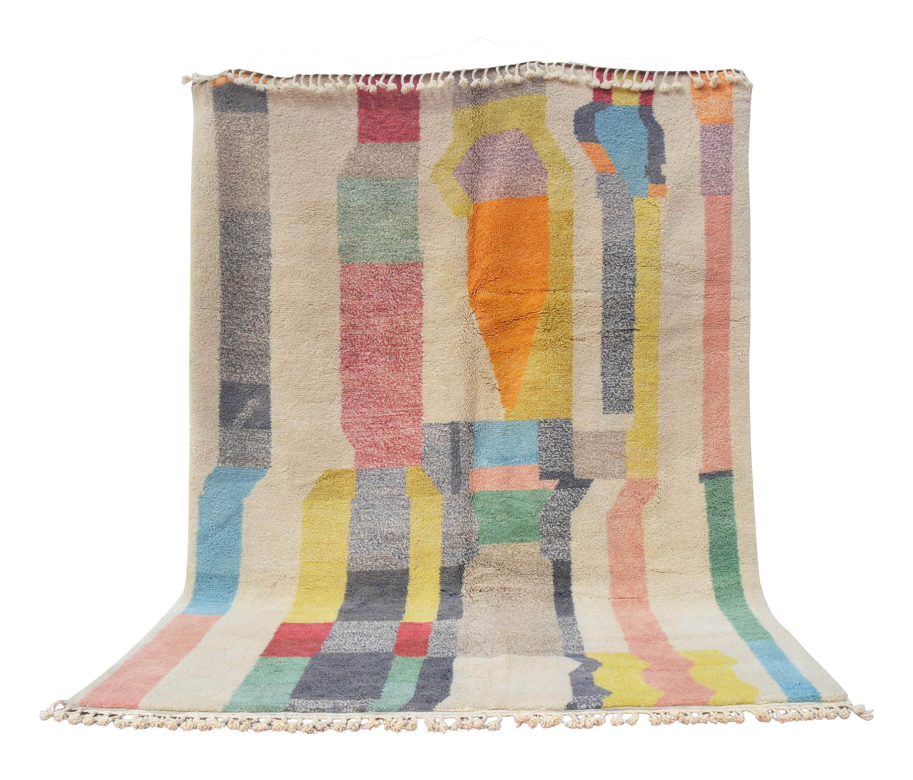 Illuminate Collective  handmade Moroccan Rug Vibrant Planet- 7'10 x 10'2 - 2.40m x 3.10m