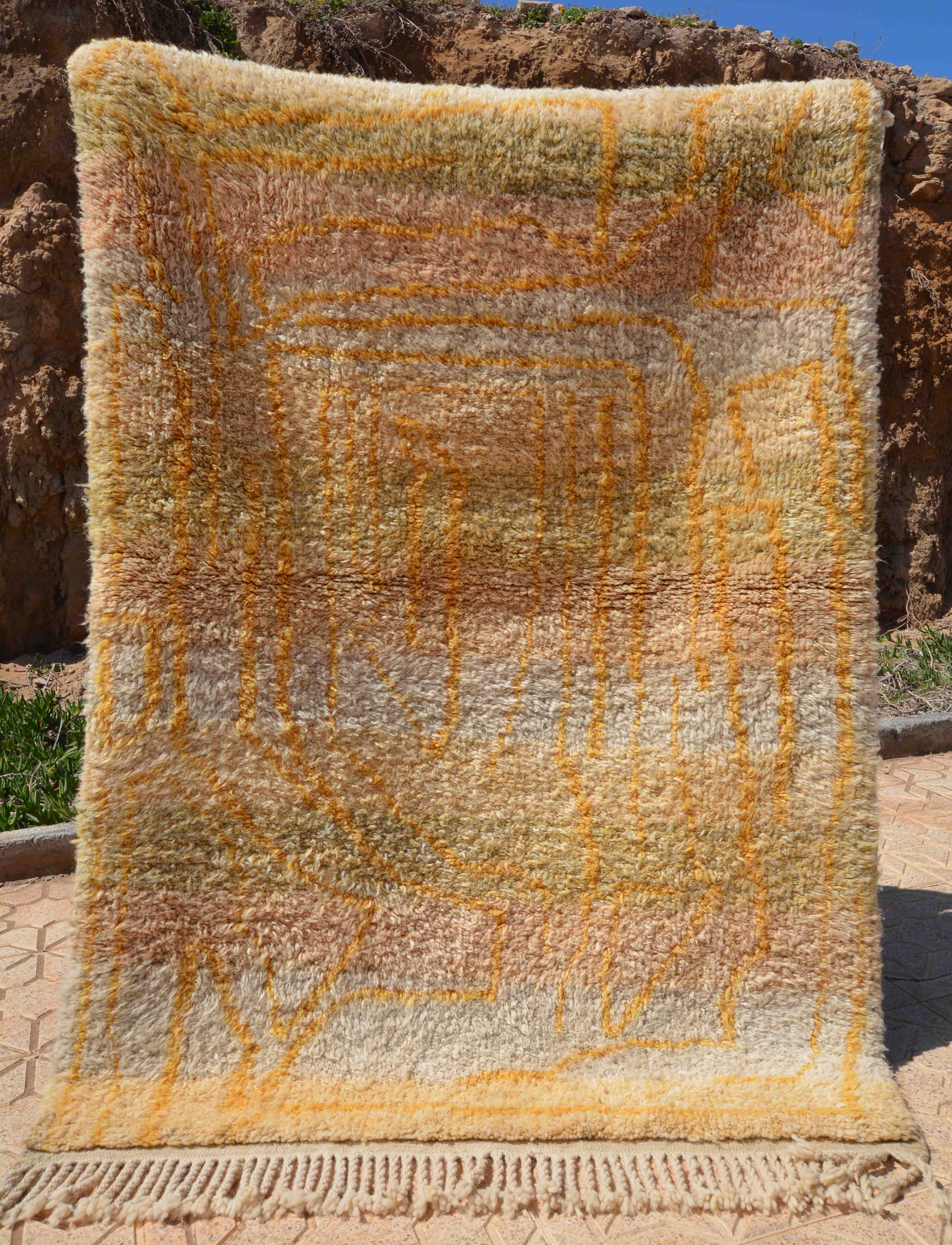 layered moroccan rugs