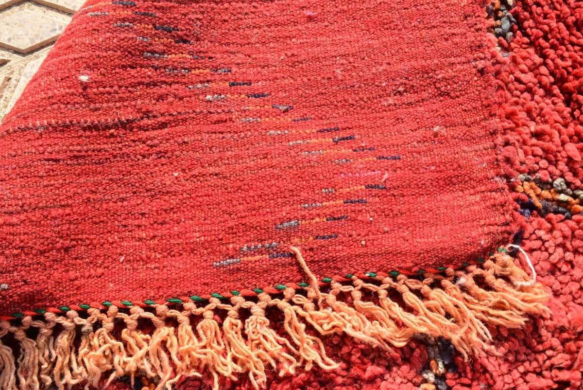 red vintage rug