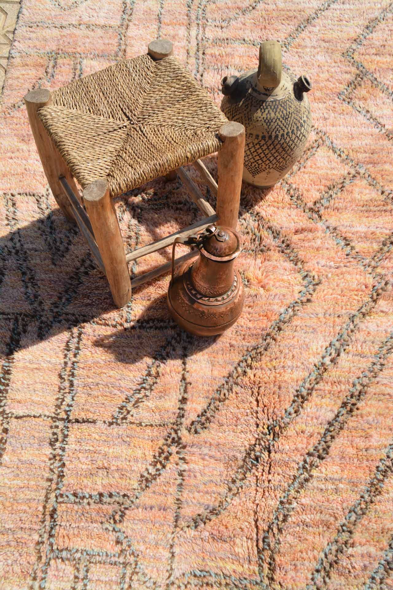 Kuba-Inspired Handmade Moroccan Rug - Brave
