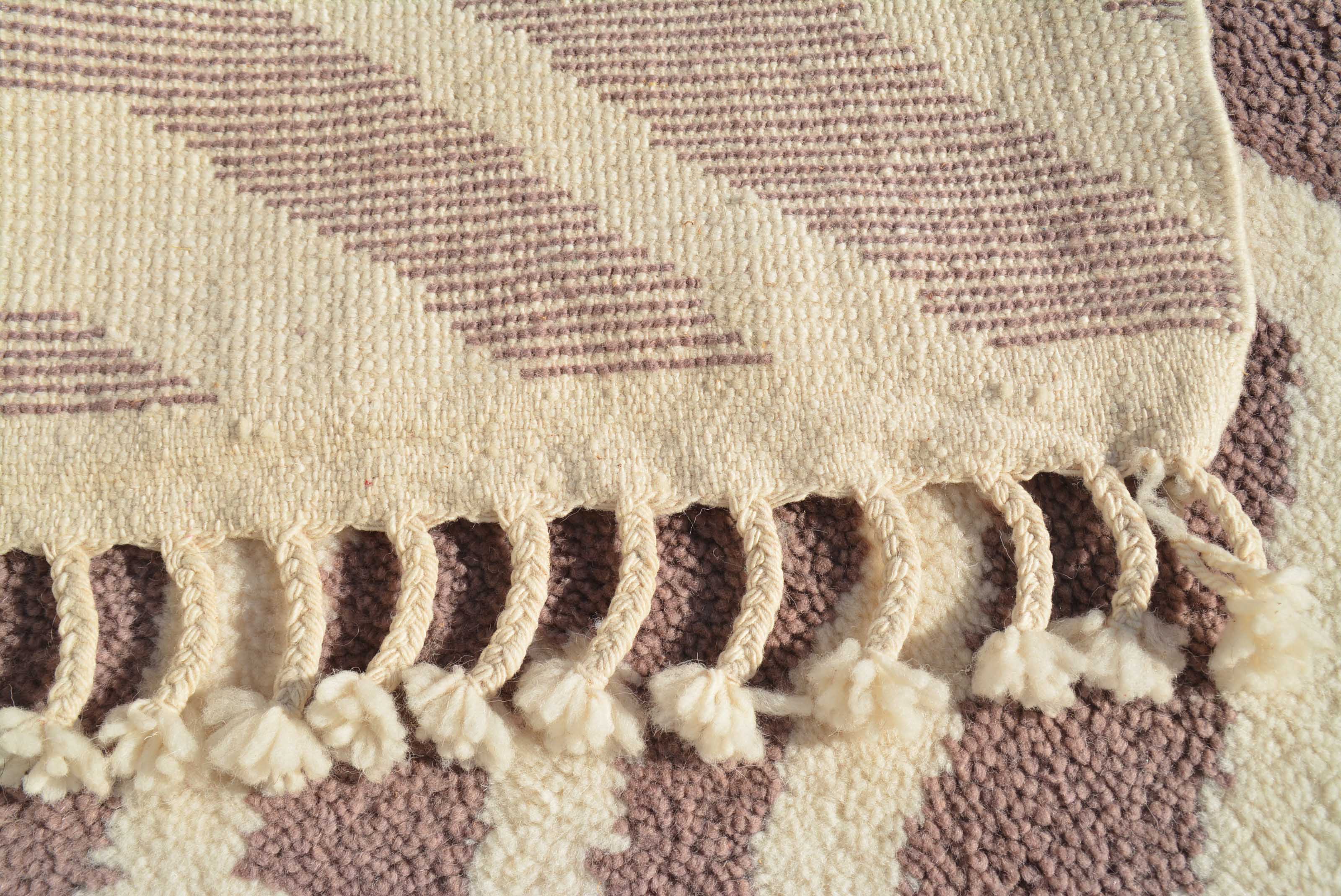 Lavender Luxe - Handmade Moroccan Rug with Purple Diamonds - Add a touch of elegance to your home