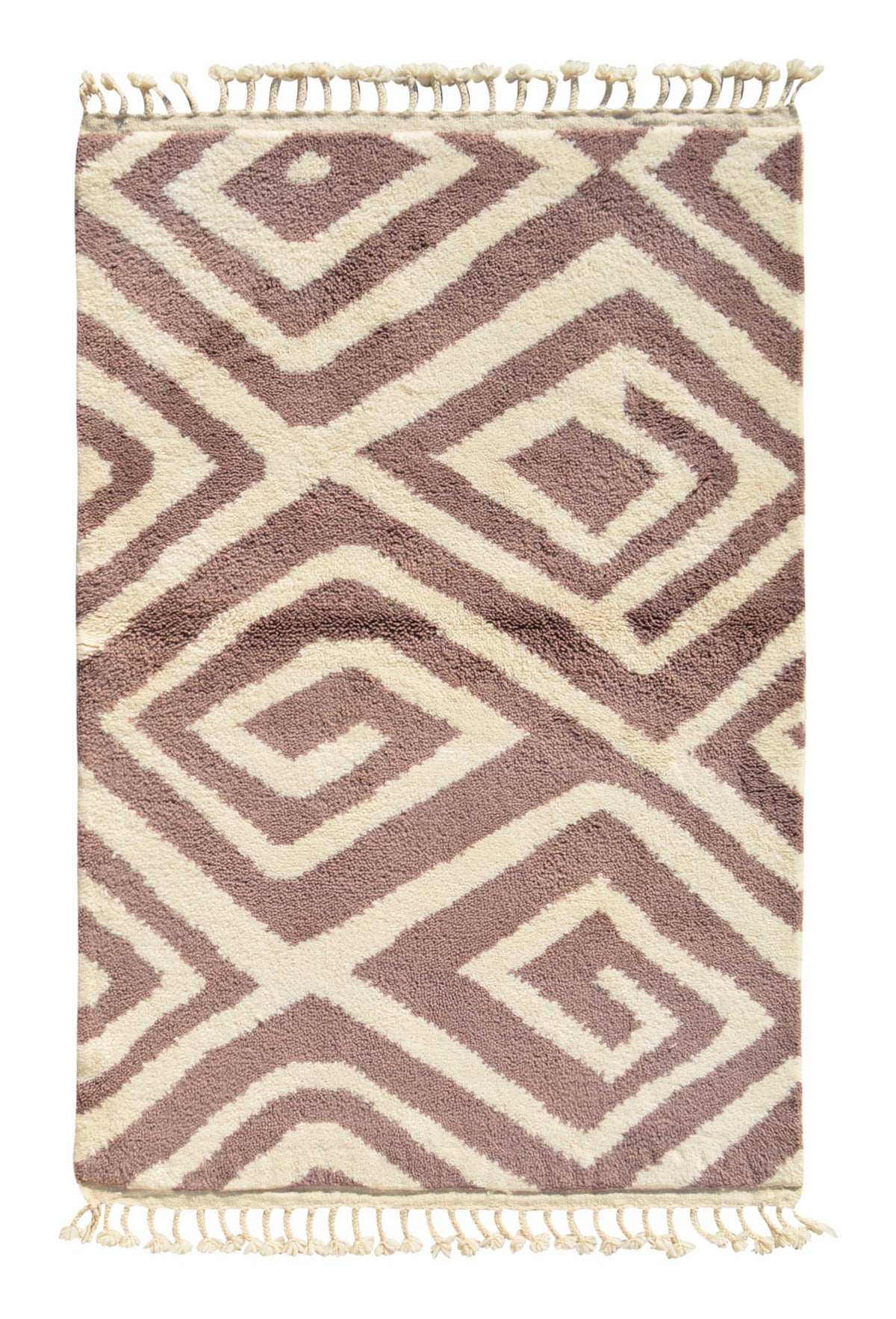 Lavender Luxe - Handmade Moroccan Rug with Purple Diamonds - Add a touch of elegance to your home