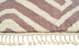 Lavender Luxe - Handmade Moroccan Rug with Purple Diamonds - Add a touch of elegance to your home