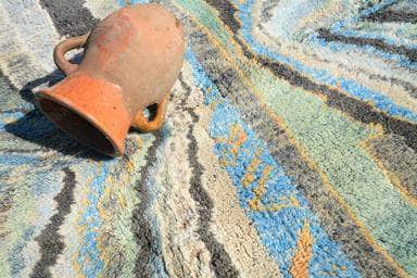 Modern Moroccan Rugs I Blue Moroccan Rug