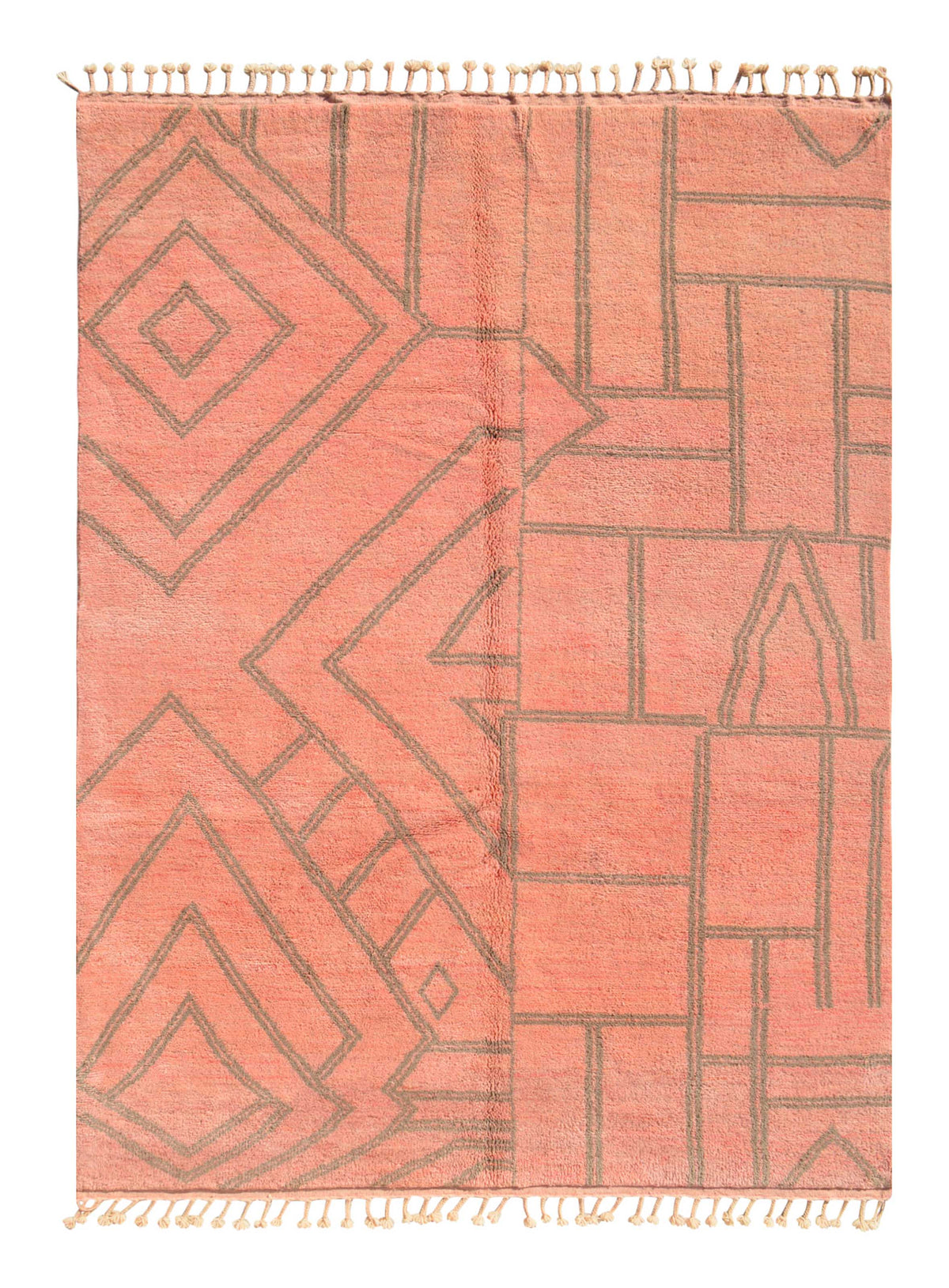 Moroccan Mood - Handmade Pink Mudcloth Moroccan Rug