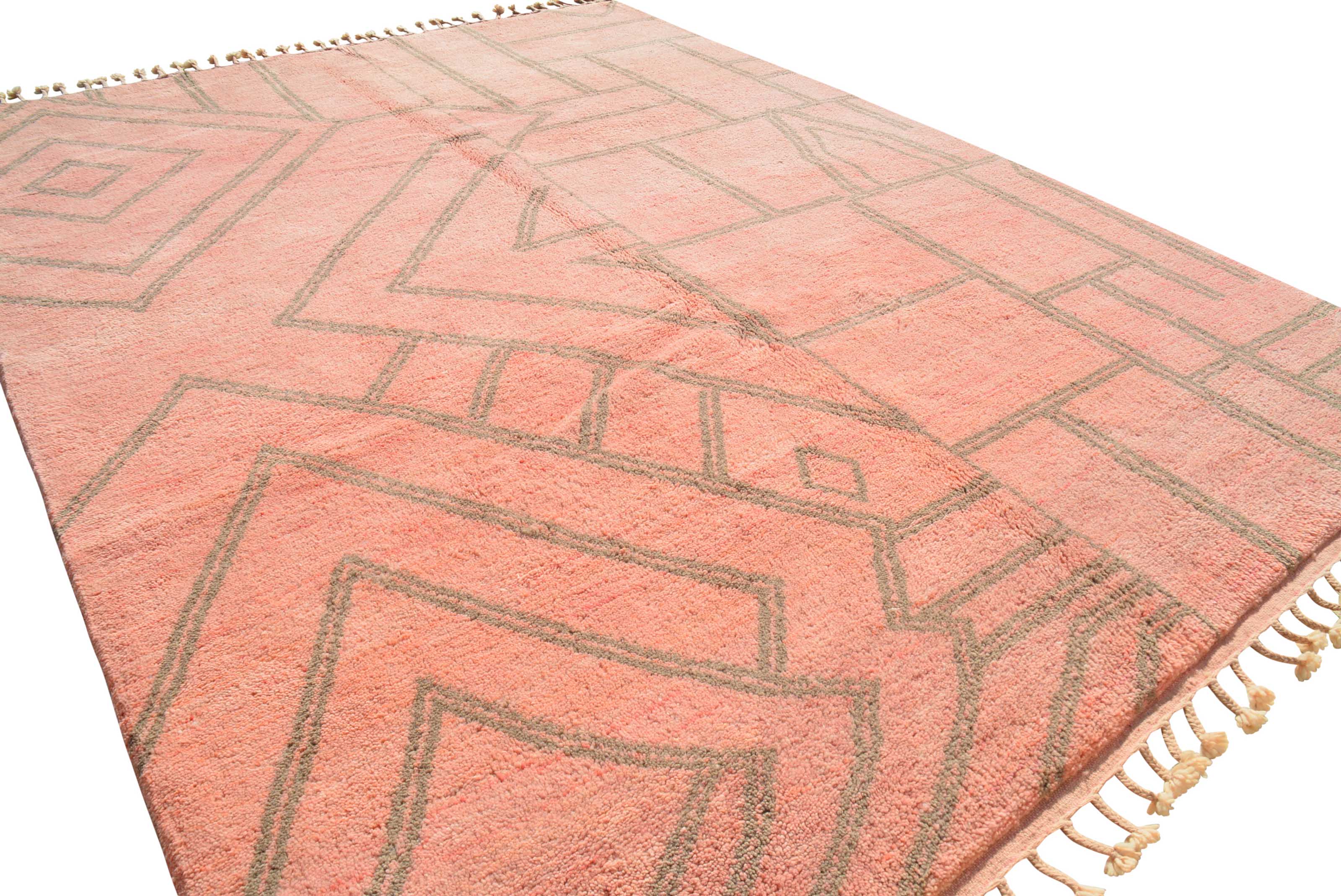 Moroccan Mood - Handmade Pink Mudcloth Moroccan Rug