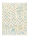 Moroccan Rug Aqua Lines Handmade Rug Illuminate Collective