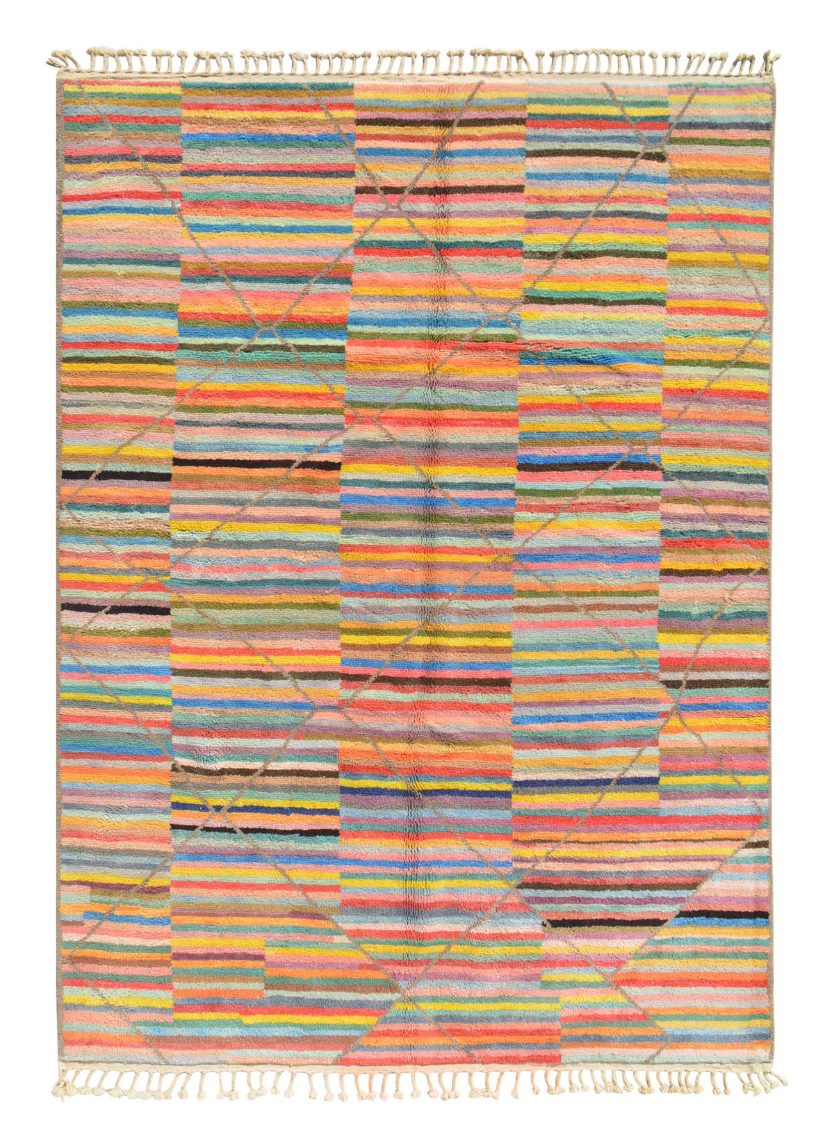 Moroccan Rug Blue Arrows Handmade Rug - Add a Modern Touch to Your Home Illuminate Collective