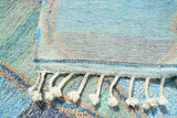 Moroccan Rug Blue Dotted Delight Handmade Rug - Add Charm and Elegance to Your Home Illuminate Collective