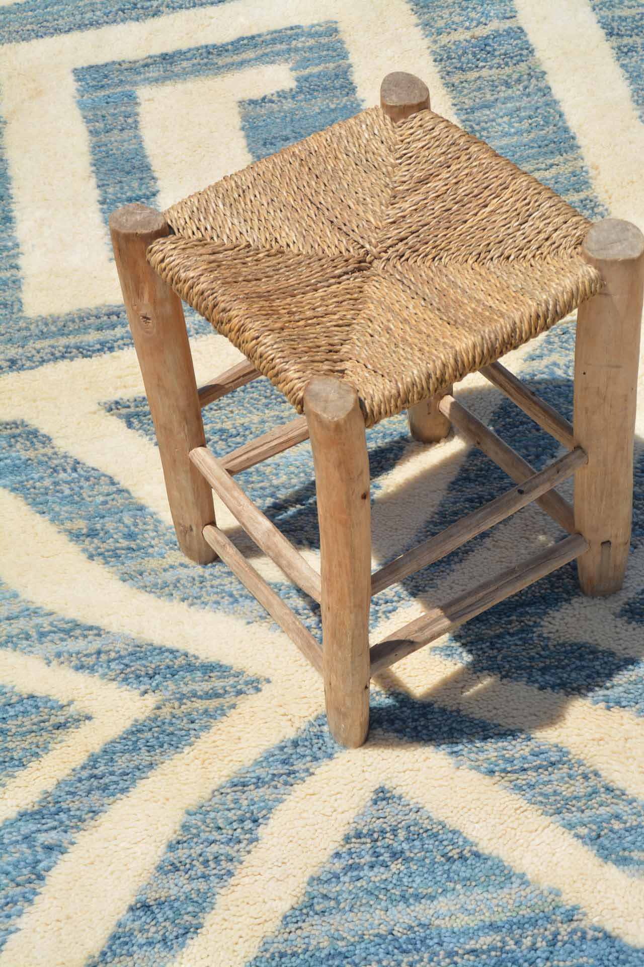 Moroccan Rug Blue Kuba -Illuminate Collective