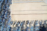 Moroccan Rug Blue Lines Handmade Rug Illuminate Collective