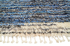 Moroccan Rug Blue Lines Handmade Rug Illuminate Collective
