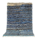 Moroccan Rug Blue Lines Handmade Rug Illuminate Collective
