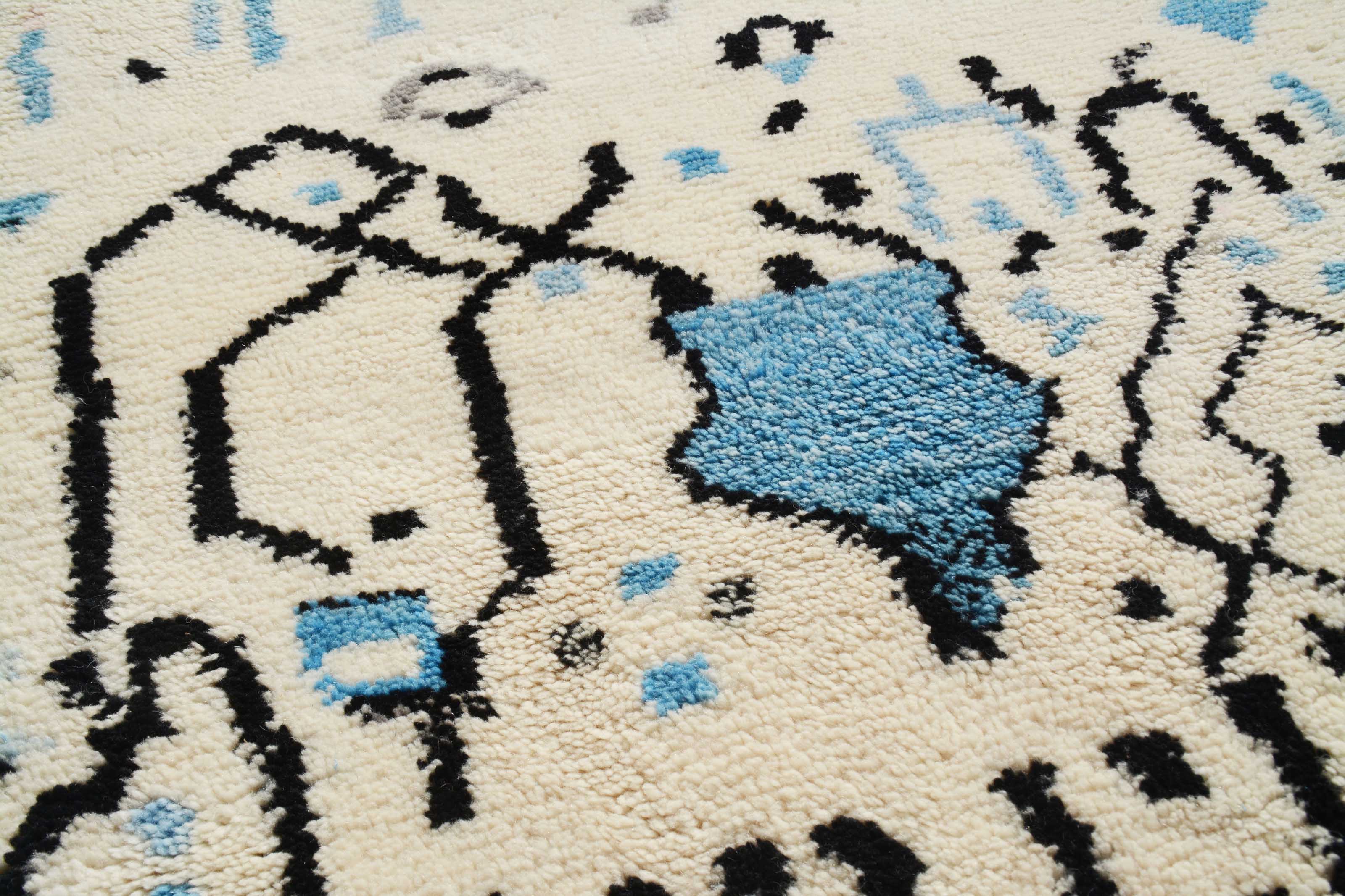 Moroccan Rug Blue Rugs For Living Room | Shop Handmade Moroccan Rug Illuminate Collective